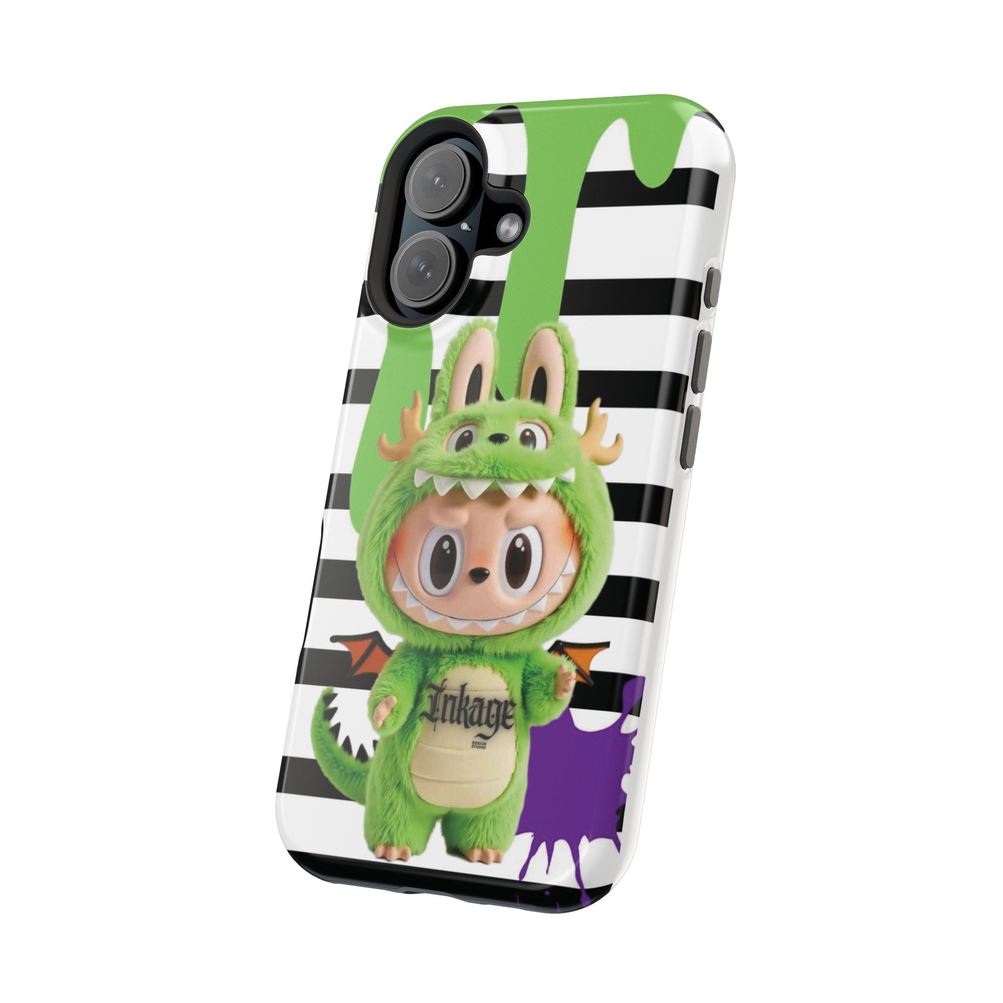 Greenie Labubu Spooky Magnetic Phone Case (Animation)