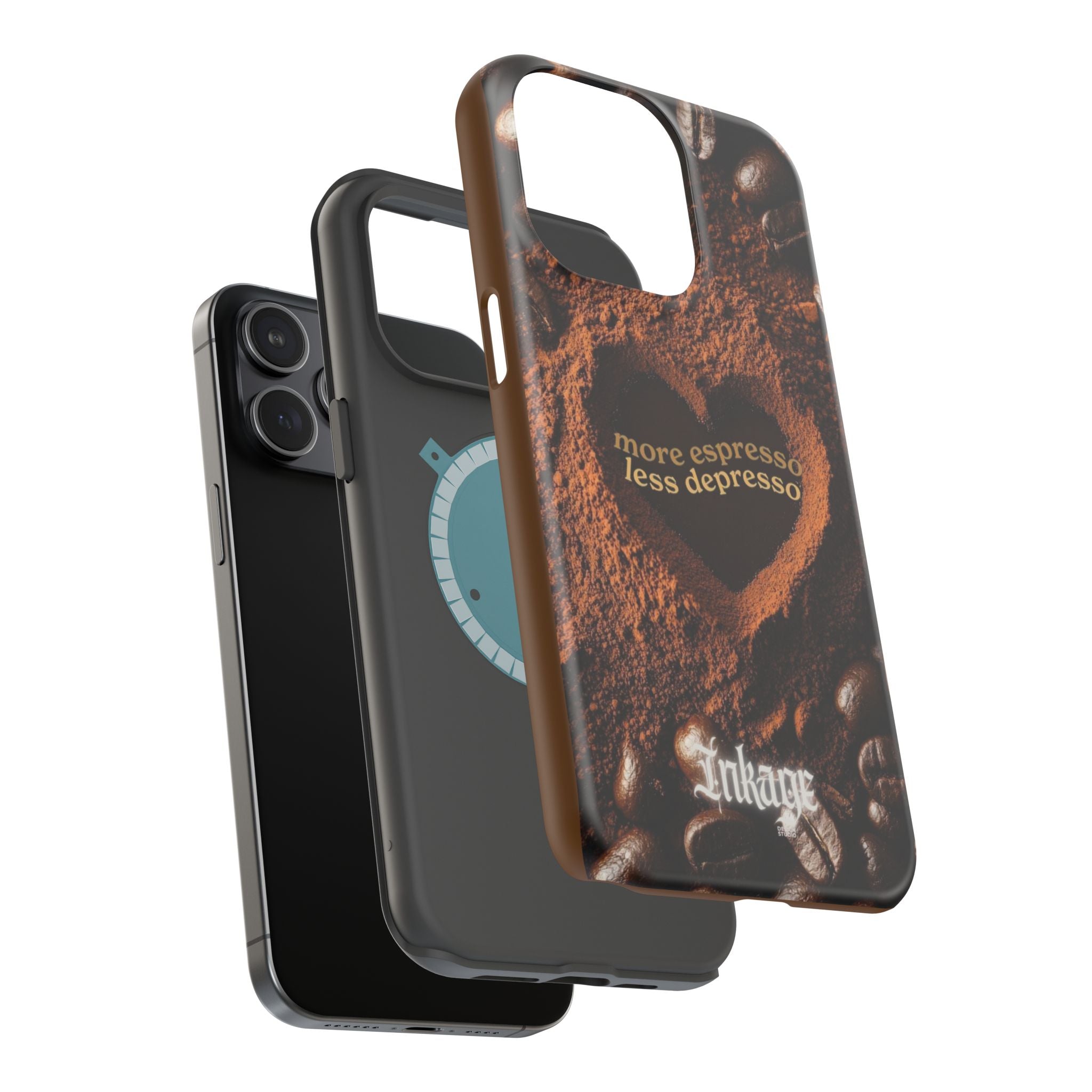 "More Espresso Less Depresso" Magnetic Phone Cases (Quote)