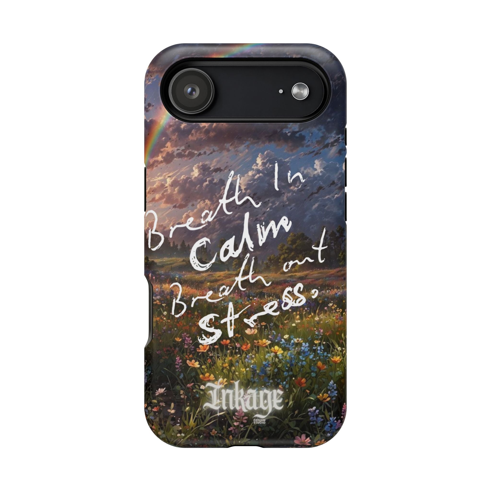 "Breath in Calm Breath out Stress" Quote Magnetic Phone Cases