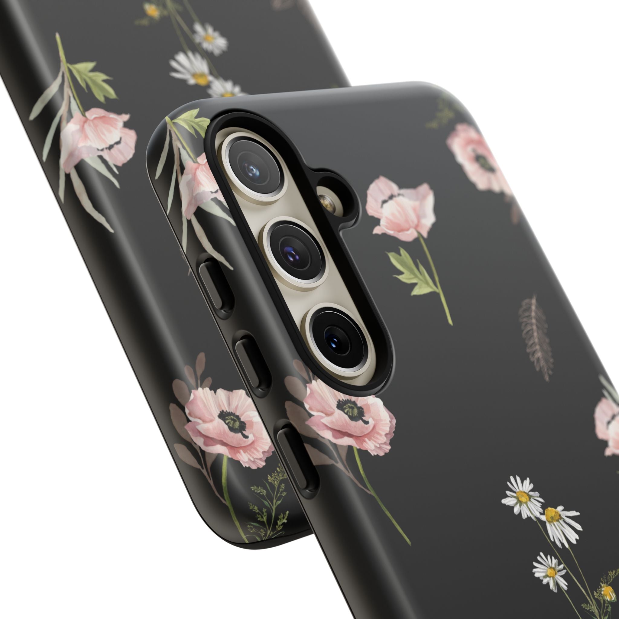 Elegant Black Florals Tough Phone Cases (Minimal)