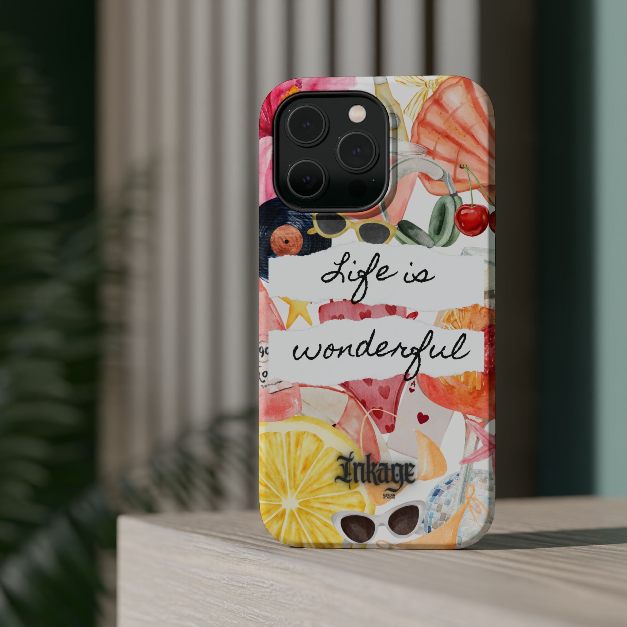 "Life is Wonderful" Quote Magnetic Phone Cases