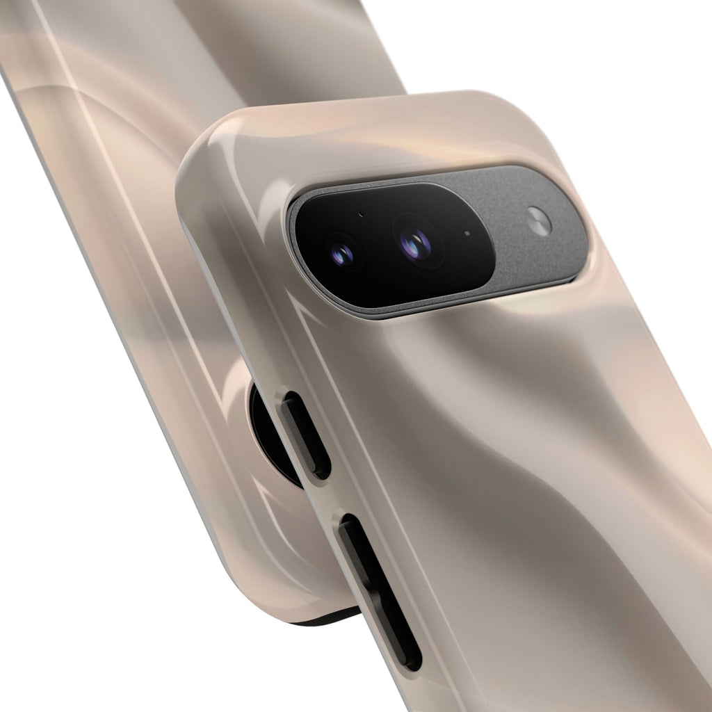Beige Wavy Flow Tough Phone Case (Minimal)