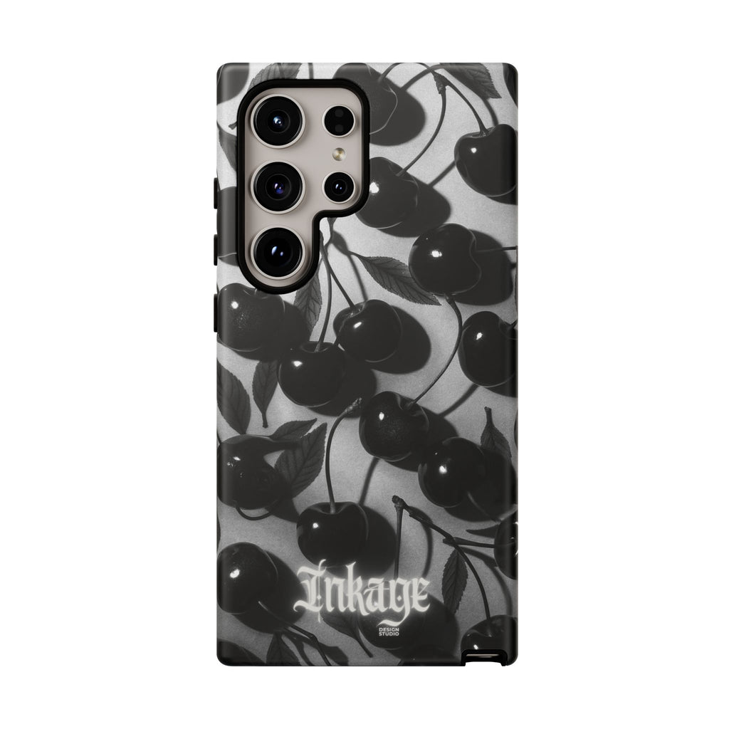 Black Cherry Print Tough Phone Cases (Minimal)