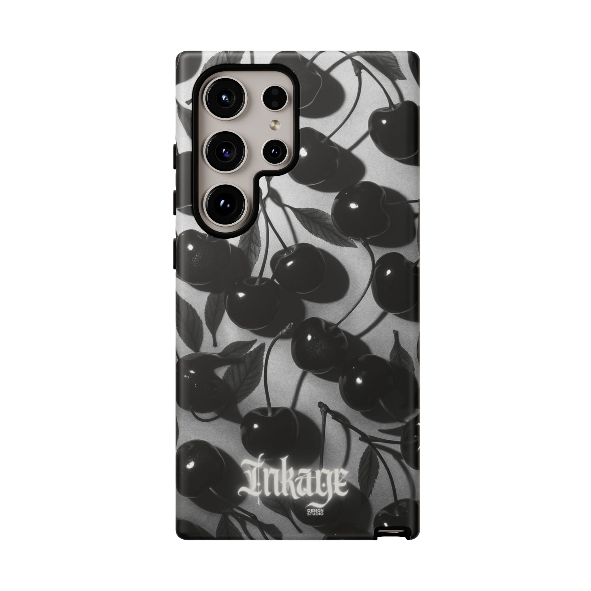 Black Cherry Print Tough Phone Cases (Minimal)