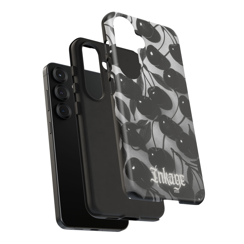 Black Cherry Print Tough Phone Cases (Minimal)