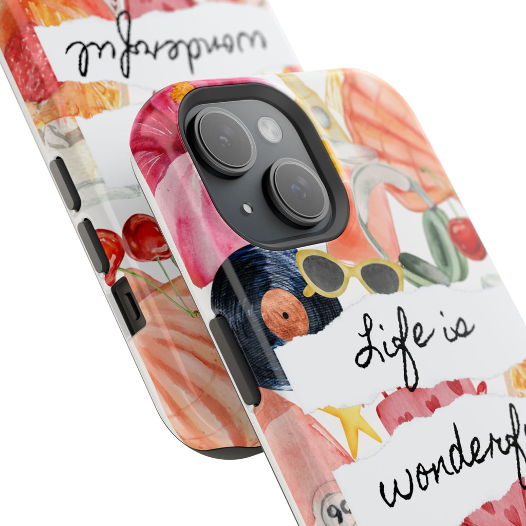 "Life is Wonderful" Quote Magnetic Phone Cases