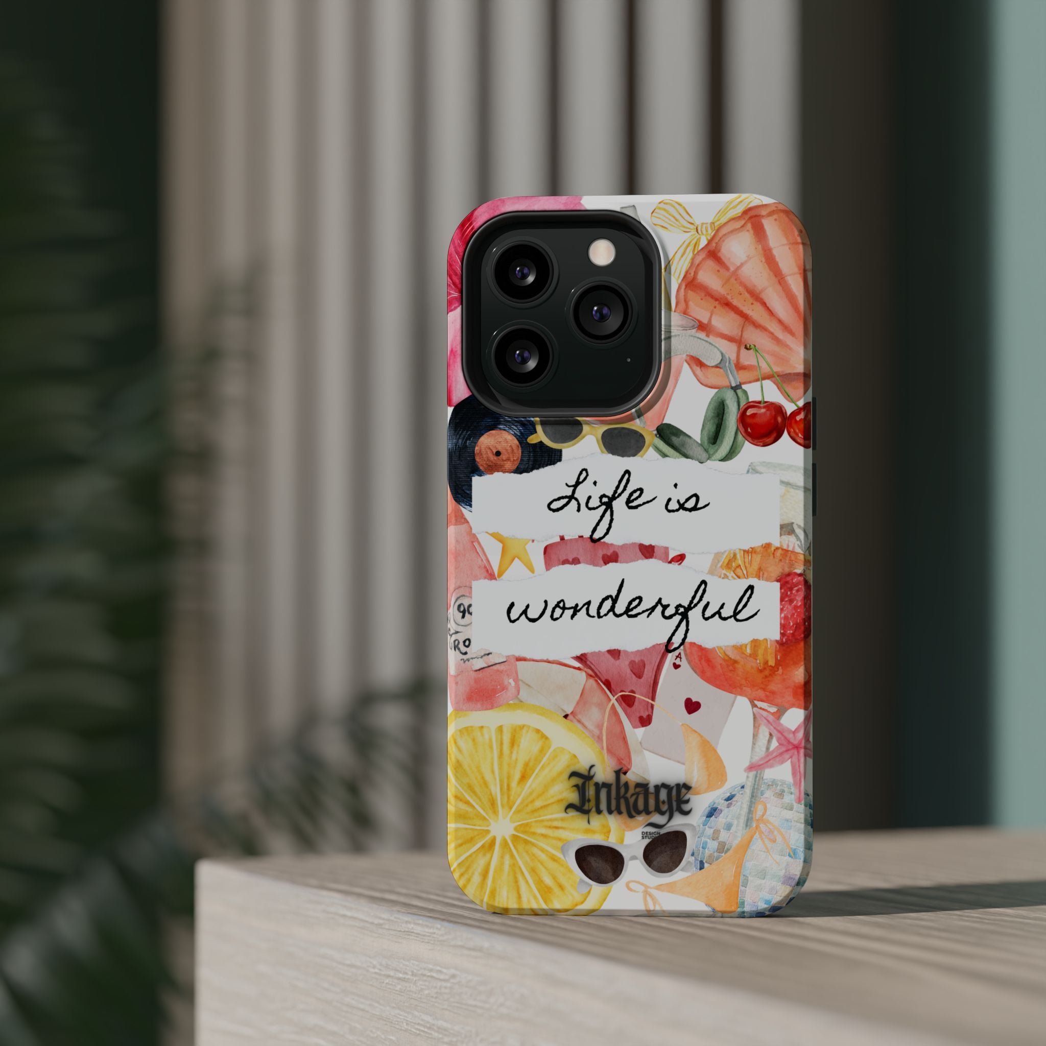 "Life is Wonderful" Quote Magnetic Phone Cases (Quote)