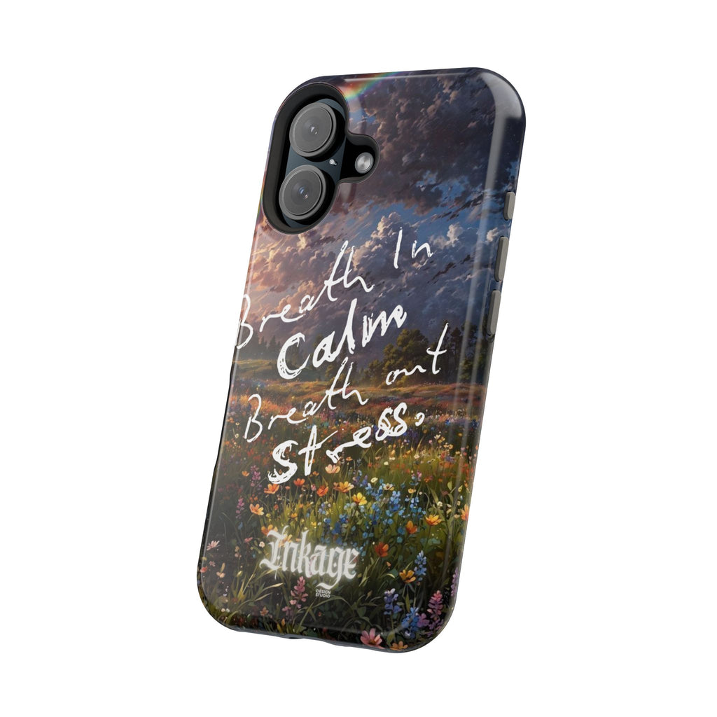 "Breath in Calm Breath out Stress" Quote Magnetic Phone Cases