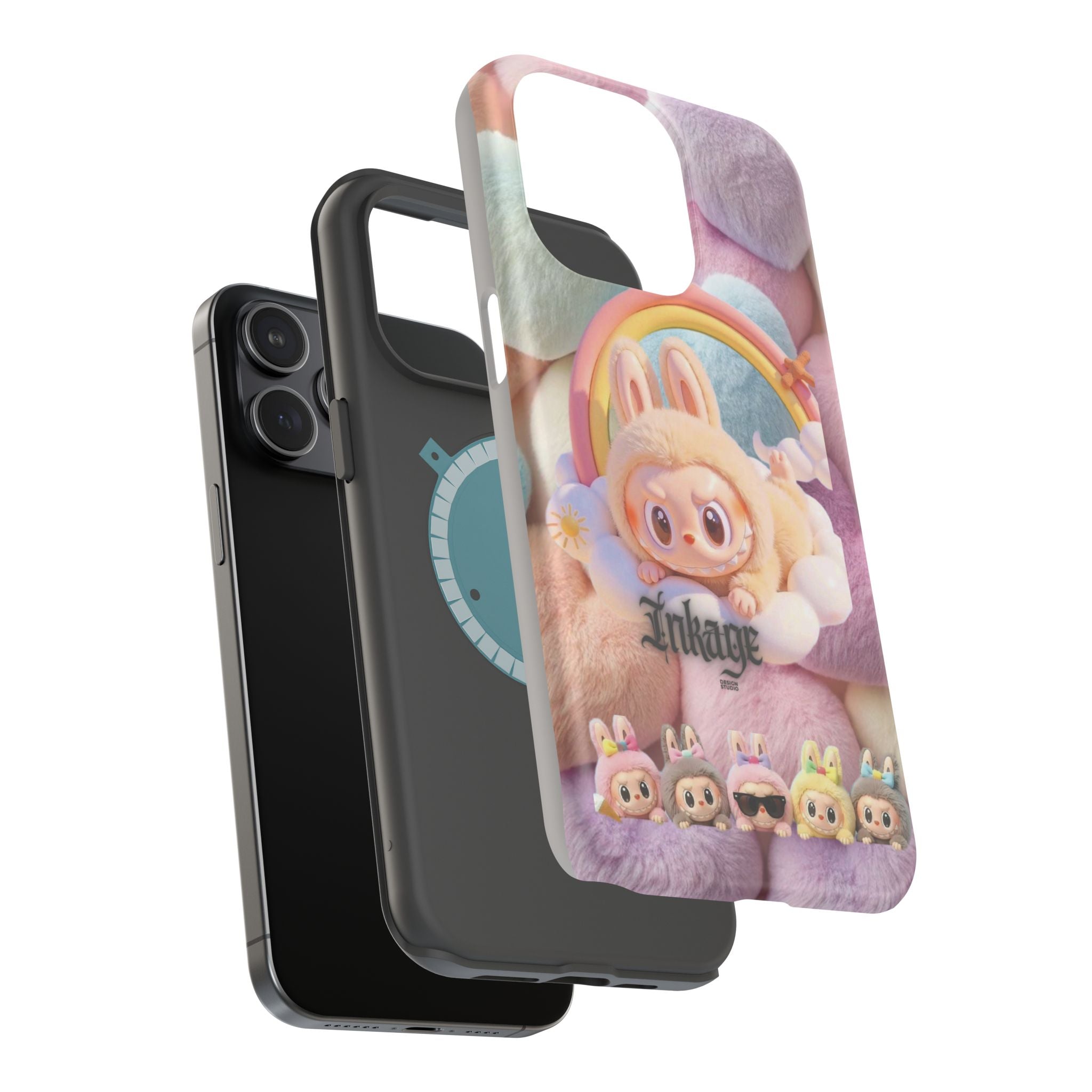 Pastel Rainbow Labubu Magnetic Phone Cases (Animation)