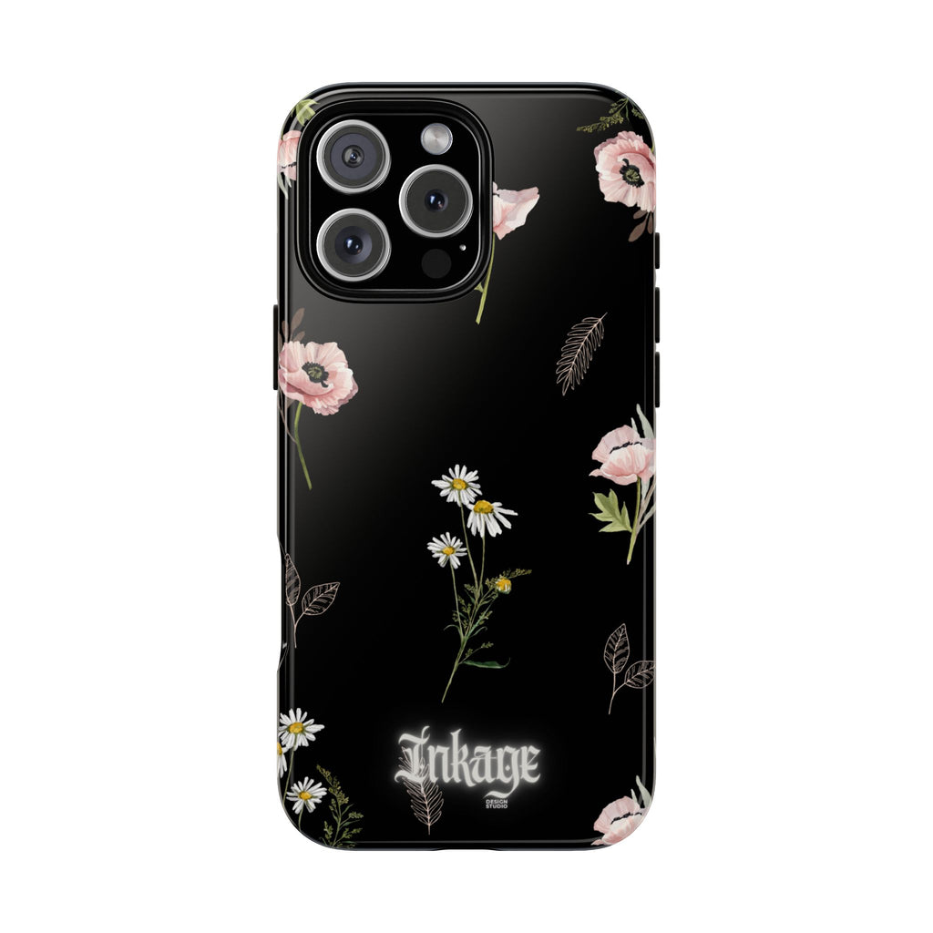 Elegant Black Florals Tough Phone Cases (Minimal)