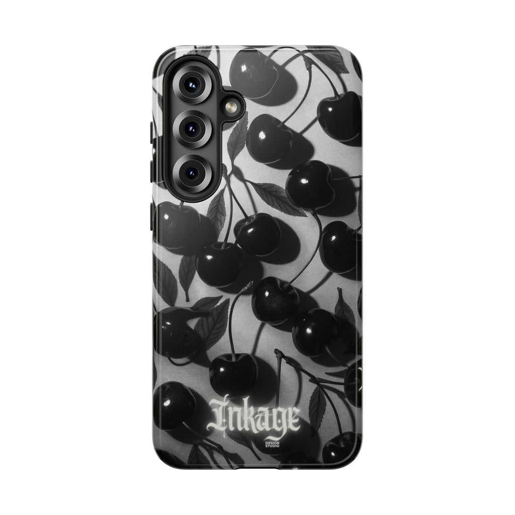 Black Cherry Print Tough Phone Cases (Minimal)