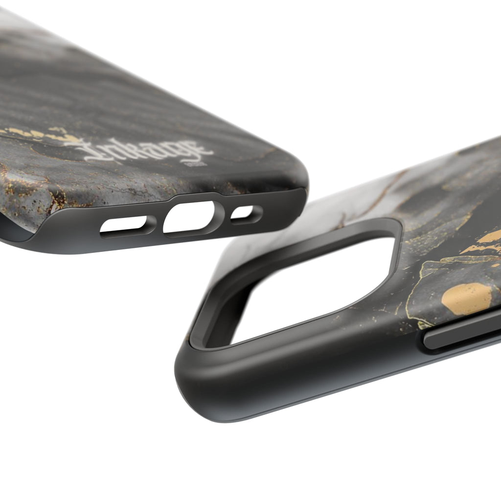 White Noir Marble Gold Foil Magnetic Phone Cases (Minimal)