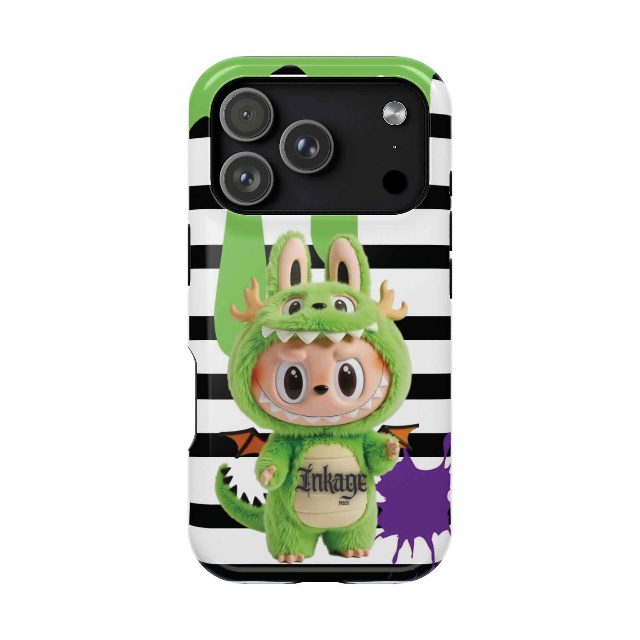 Greenie Labubu Spooky Magnetic Phone Case (Animation)