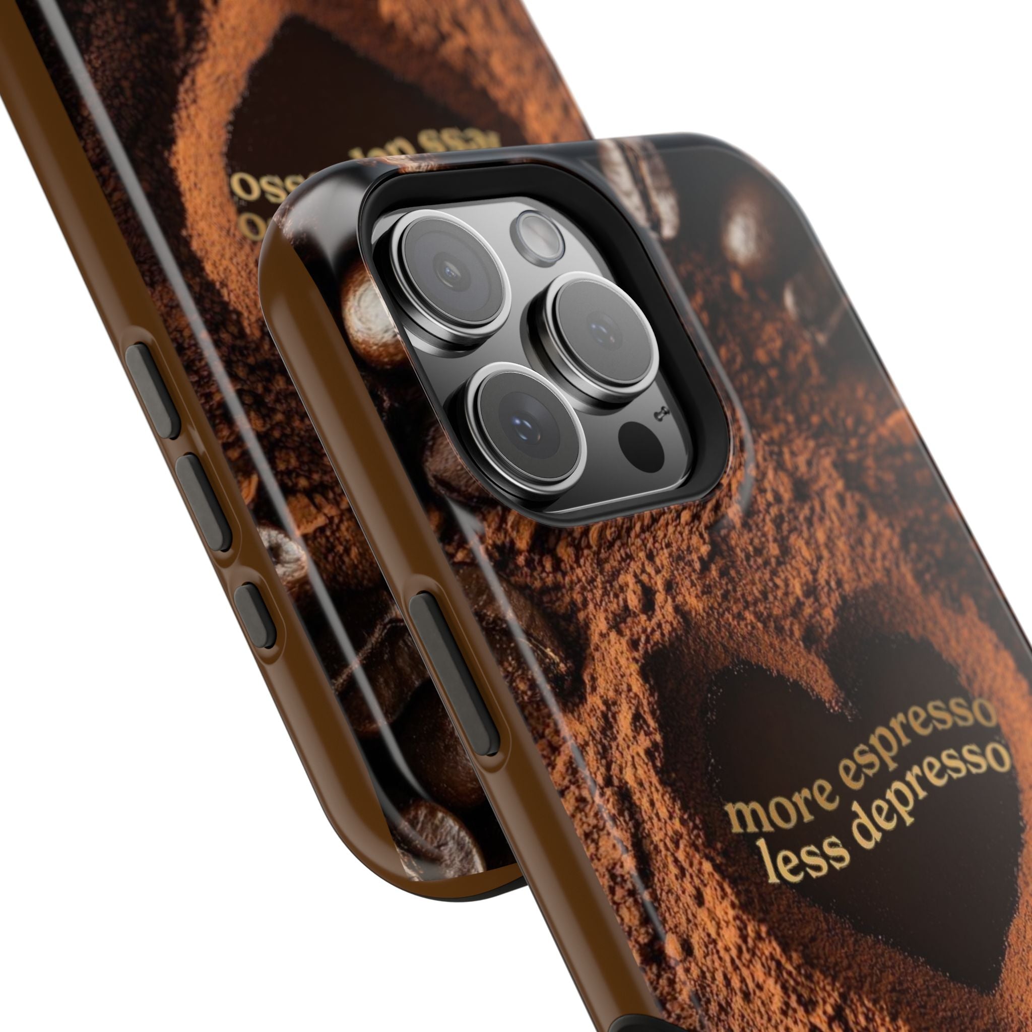 "More Espresso Less Depresso" Magnetic Phone Cases (Quote)