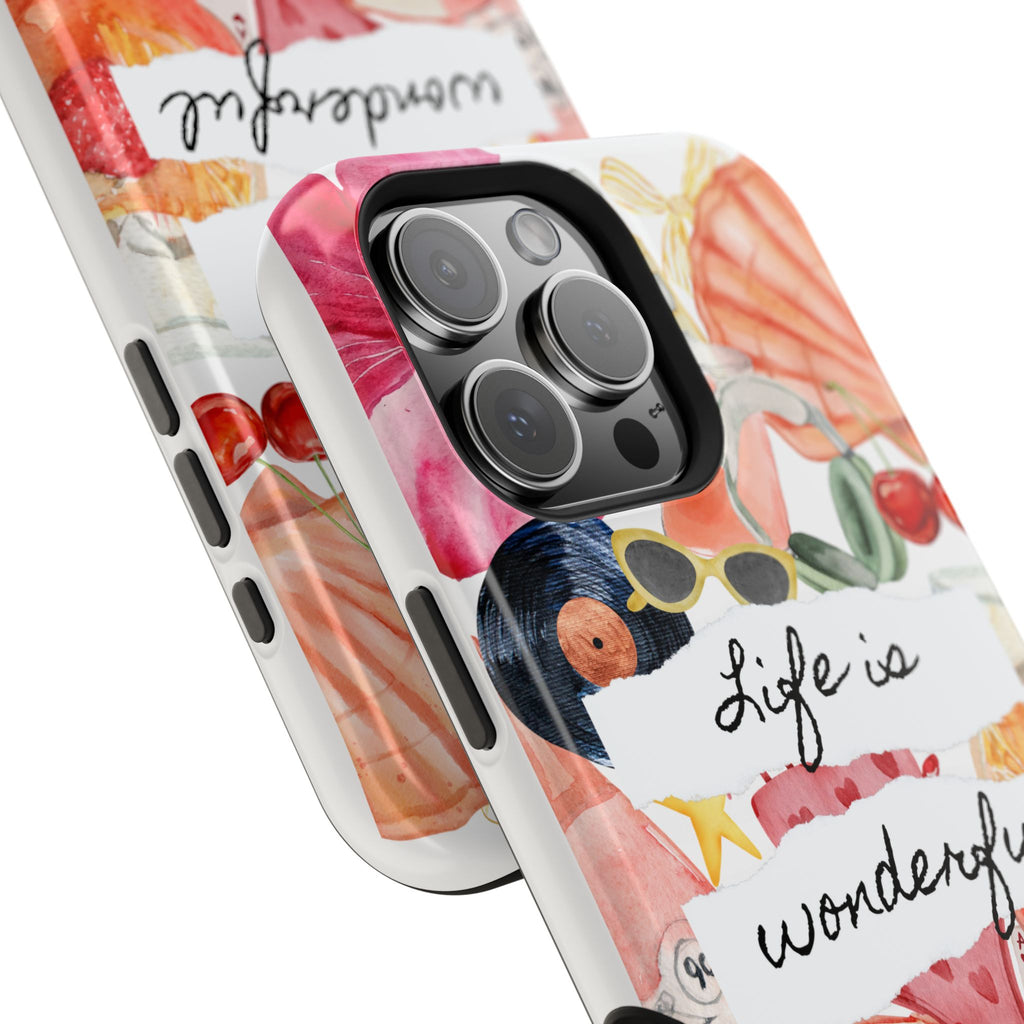 "Life is Wonderful" Quote Magnetic Phone Cases (Quote)