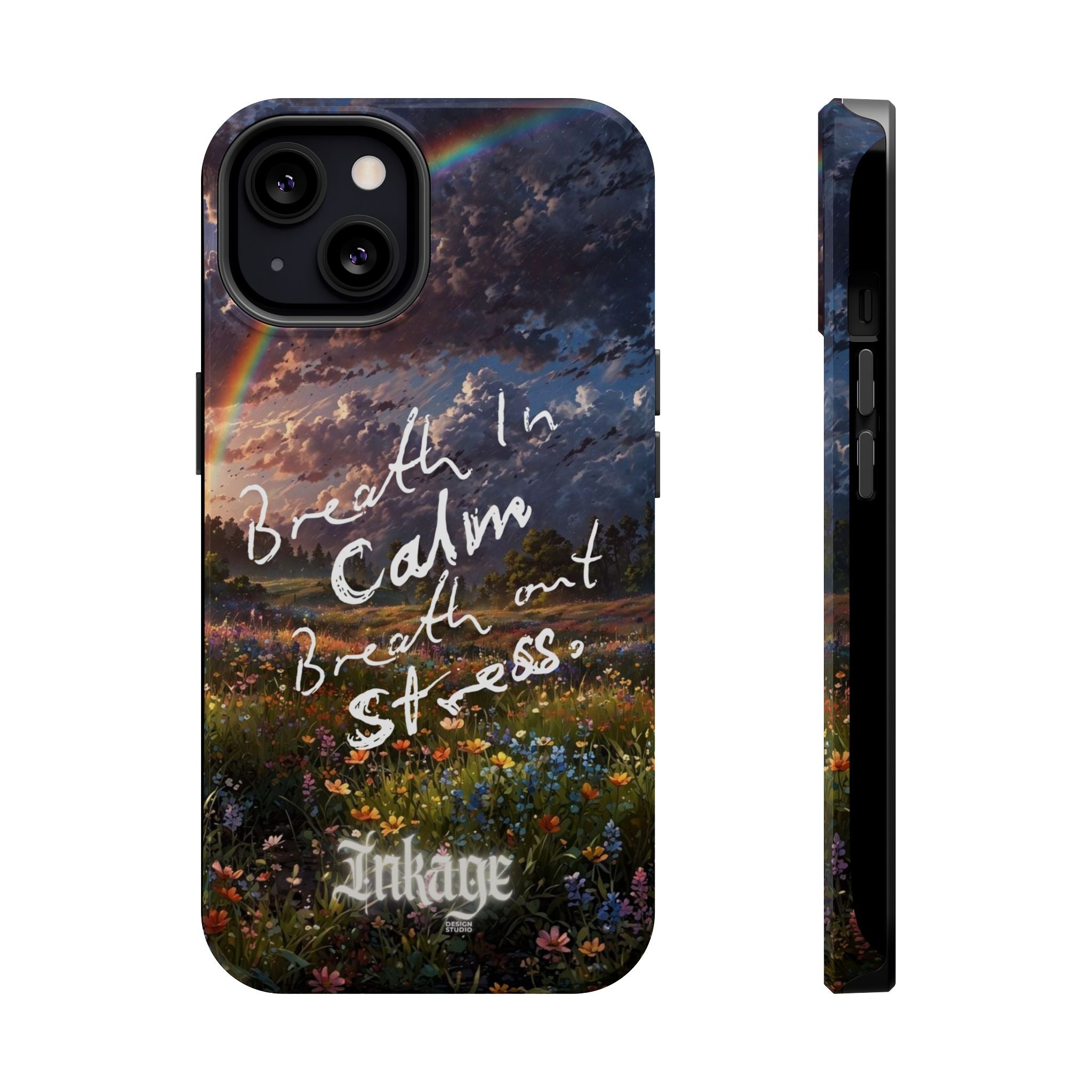 "Breath in Calm Breath out Stress" Magnetic Phone Cases (Quote)