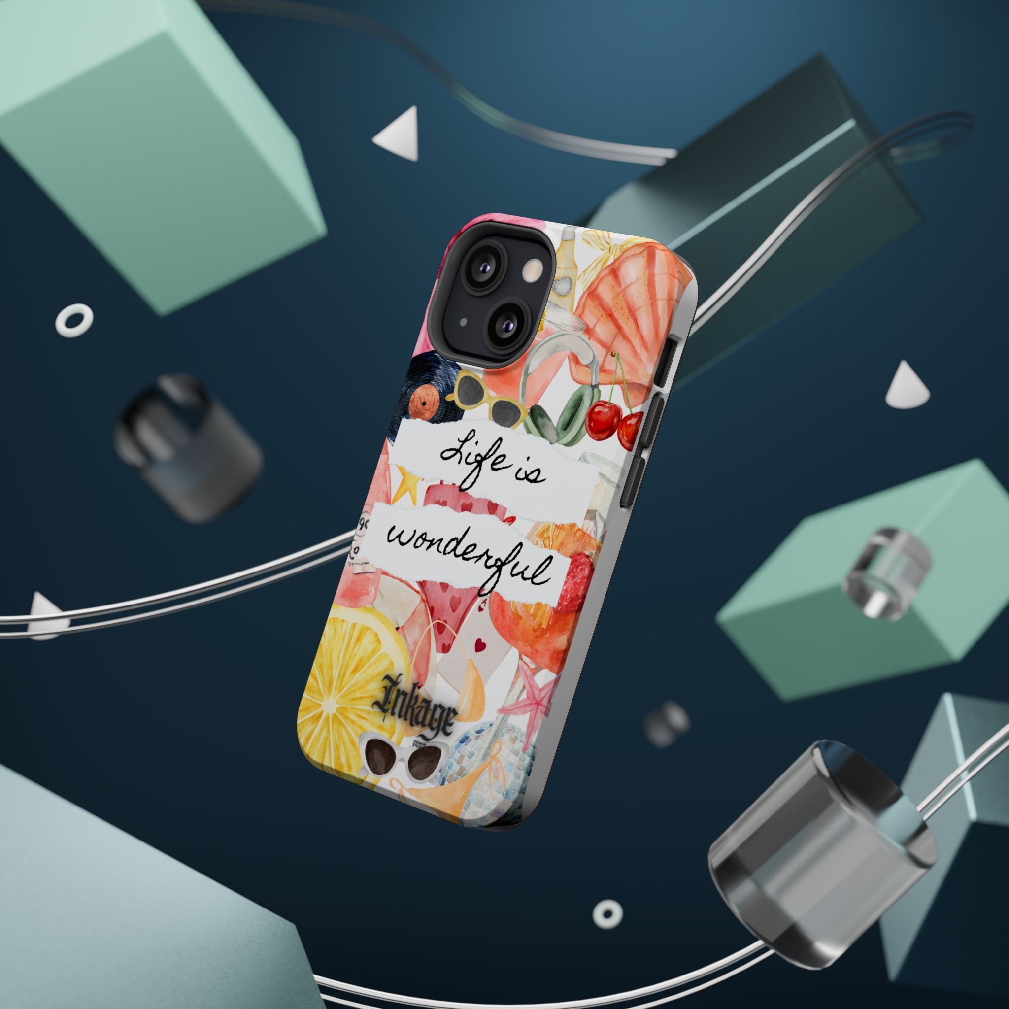 "Life is Wonderful" Quote Magnetic Phone Cases (Quote)
