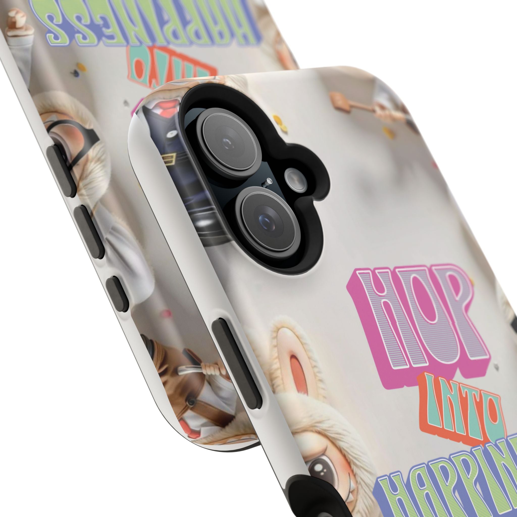 "Hop Into Happiness" Quote Magnetic Phone Case (Animation)