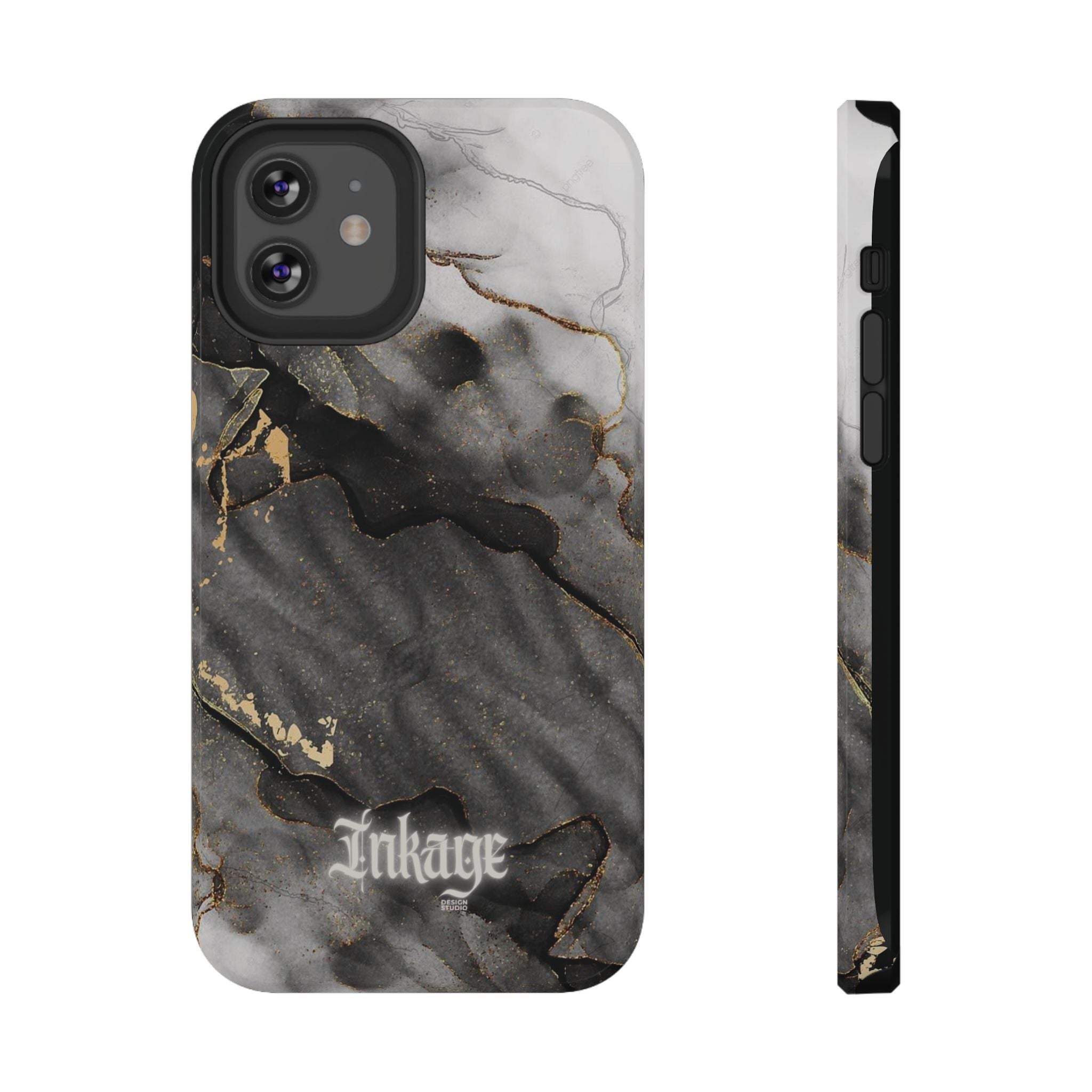 White Noir Marble Gold Foil Magnetic Phone Cases