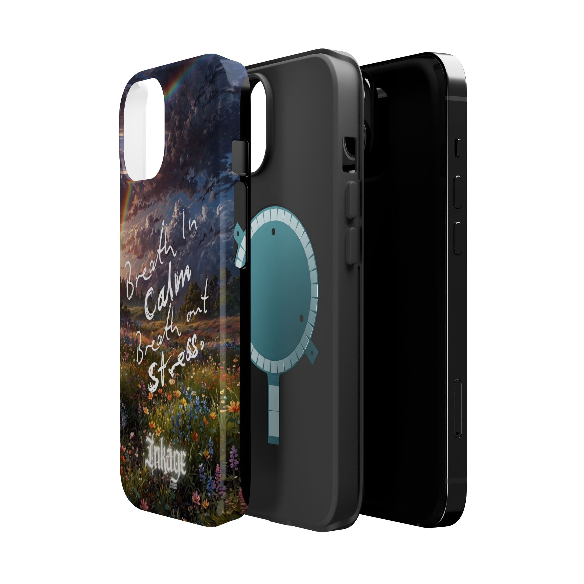 "Breath in Calm Breath out Stress" Magnetic Phone Cases (Quote)