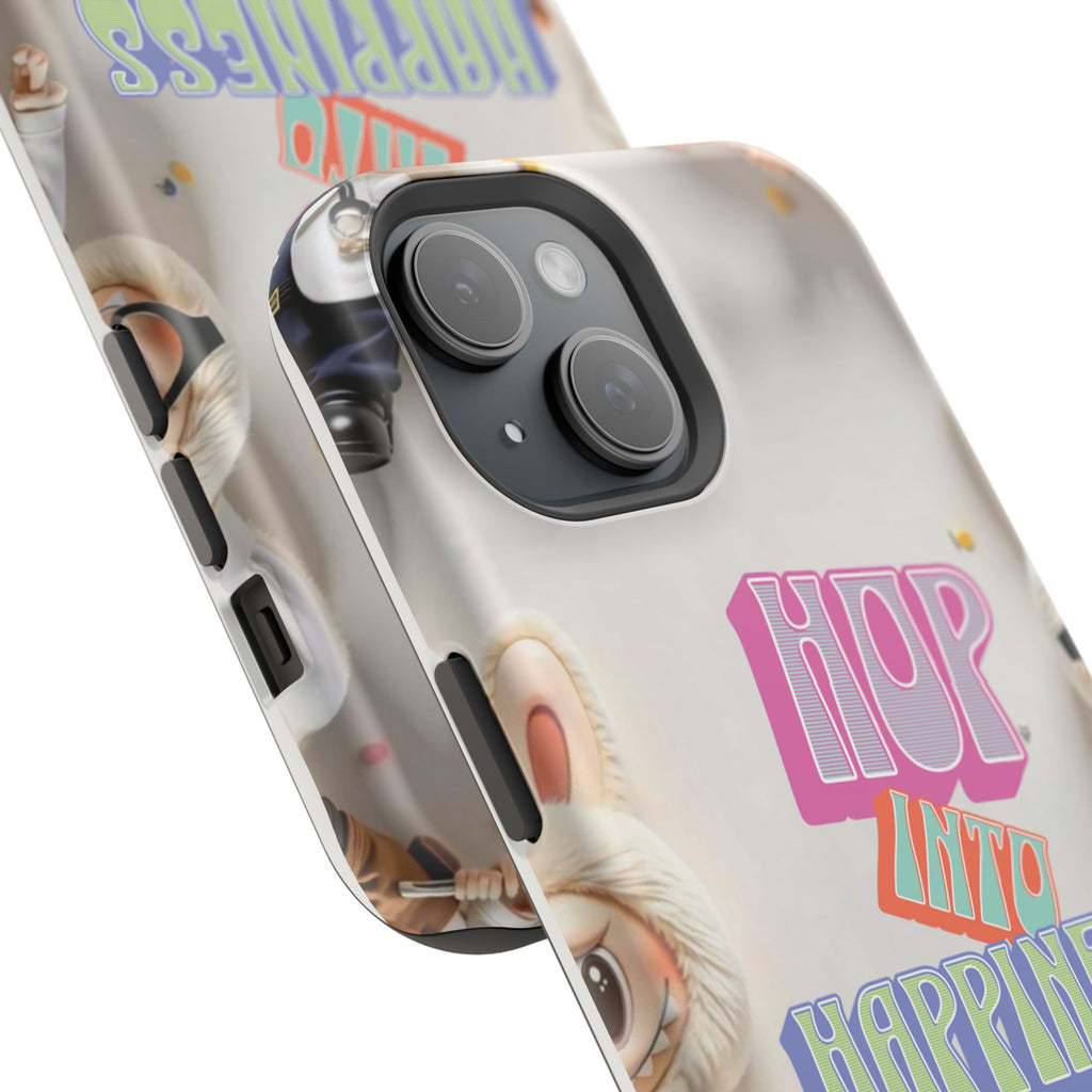 "Hop Into Happiness" Quote Magnetic Phone Case (Animation)