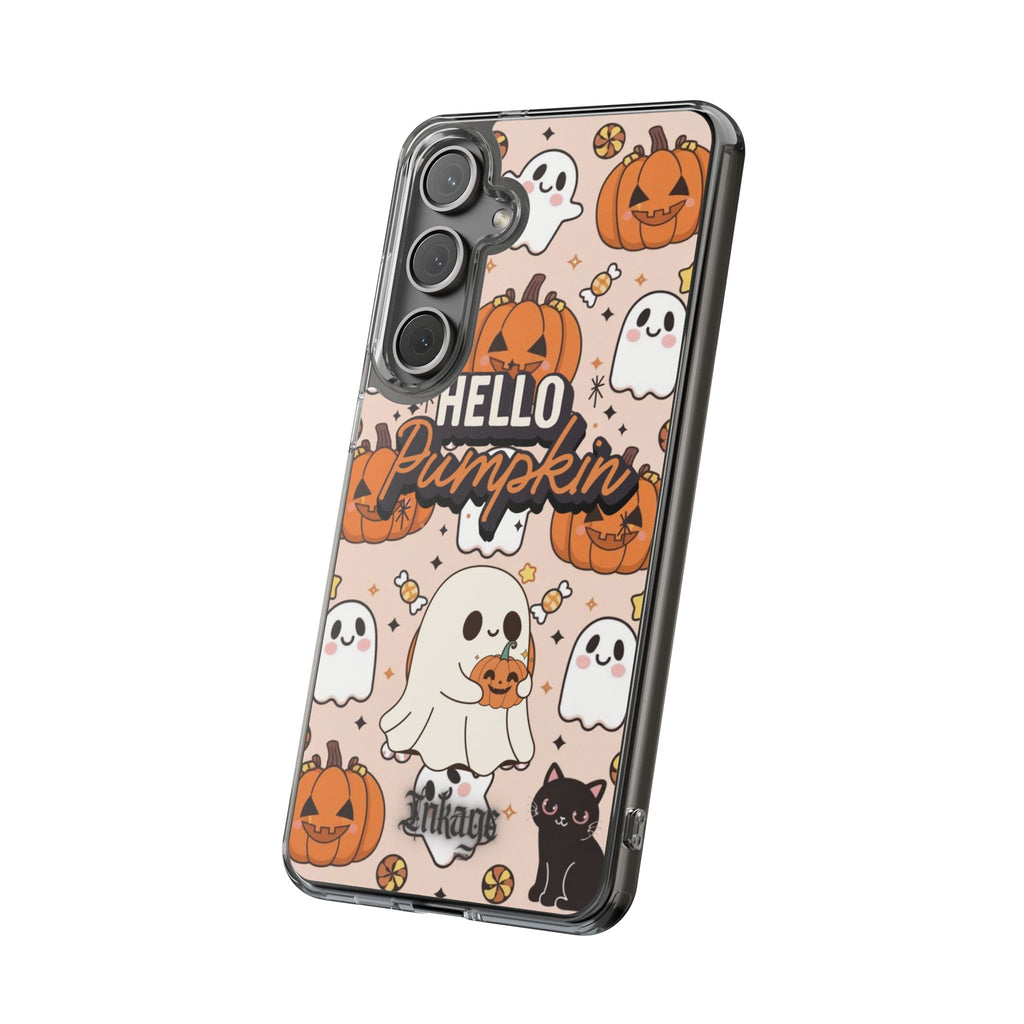 Cute Pumpkin Ghost Clear Impact Phone Case (Season)