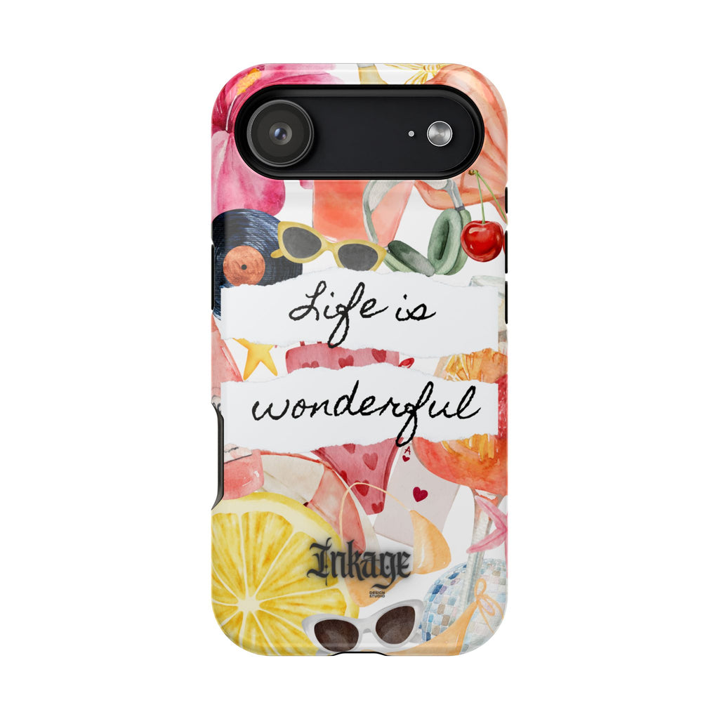"Life is Wonderful" Quote Magnetic Phone Cases