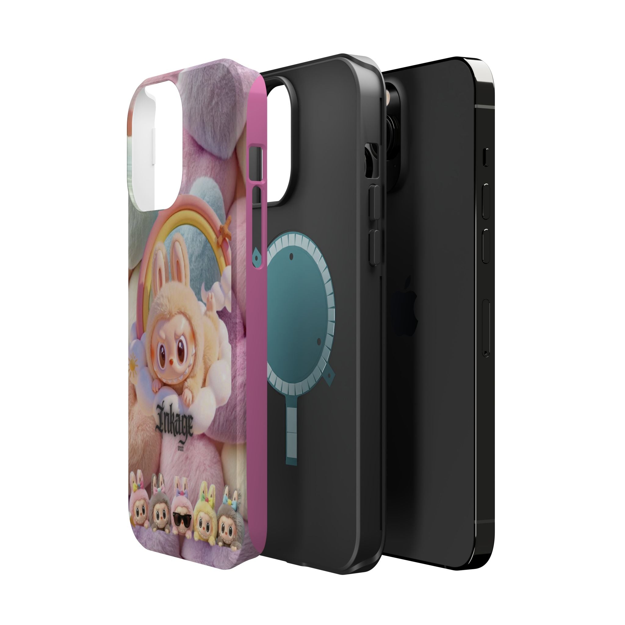 Pastel Rainbow Labubu Magnetic Phone Cases(Animation)