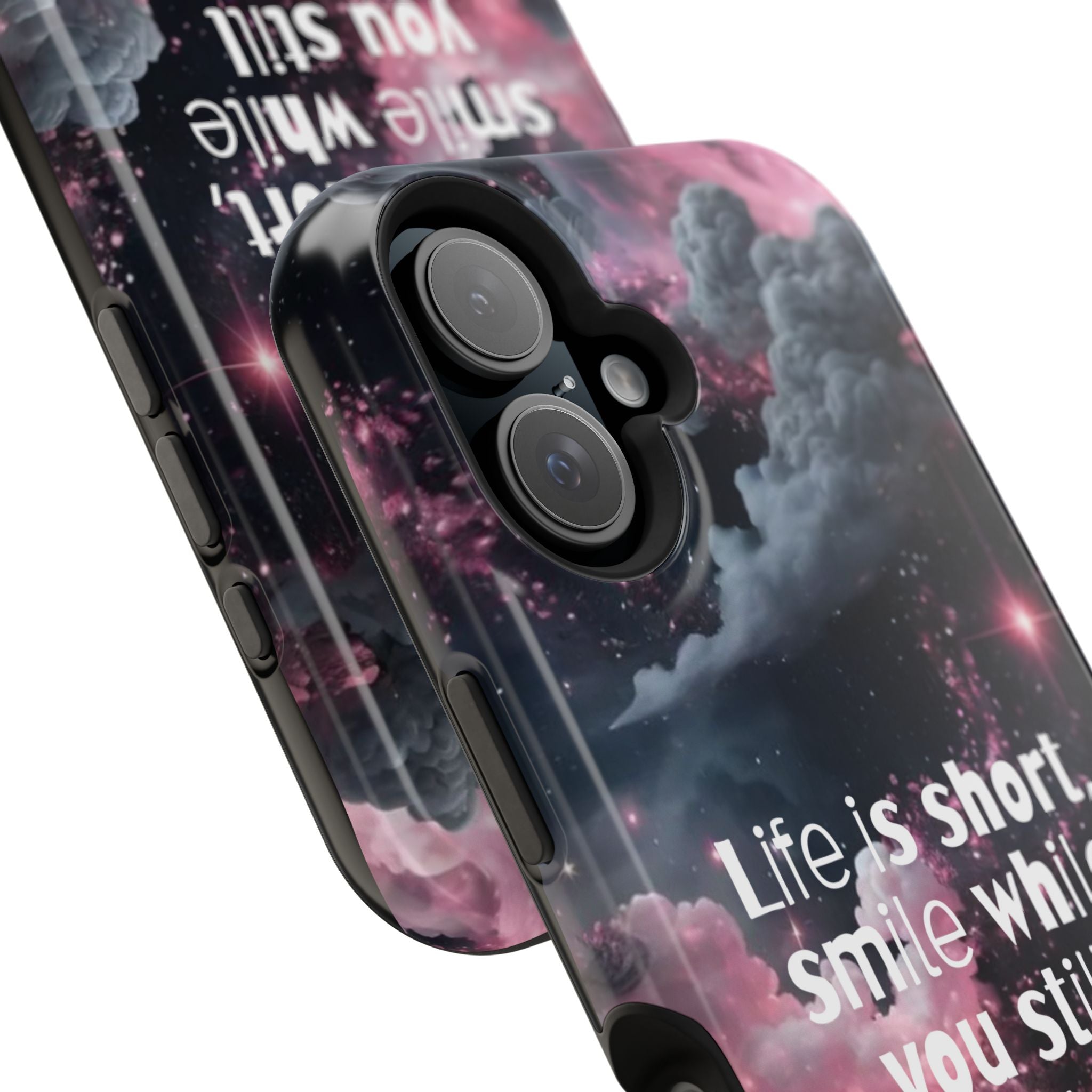 “Life is Short, Smile While You Still Have Teeth” Magnetic Phone Cases (Quote)