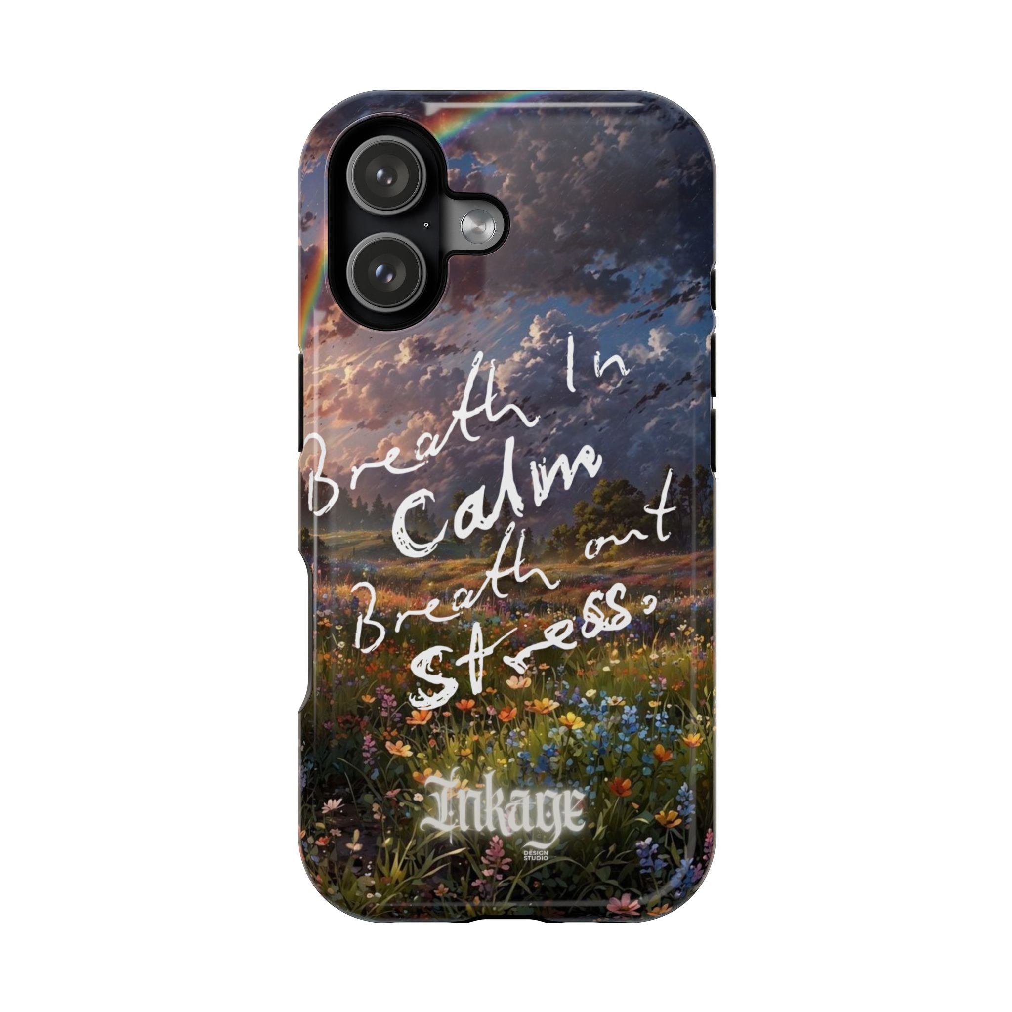 "Breath in Calm Breath out Stress" Quote Magnetic Phone Cases