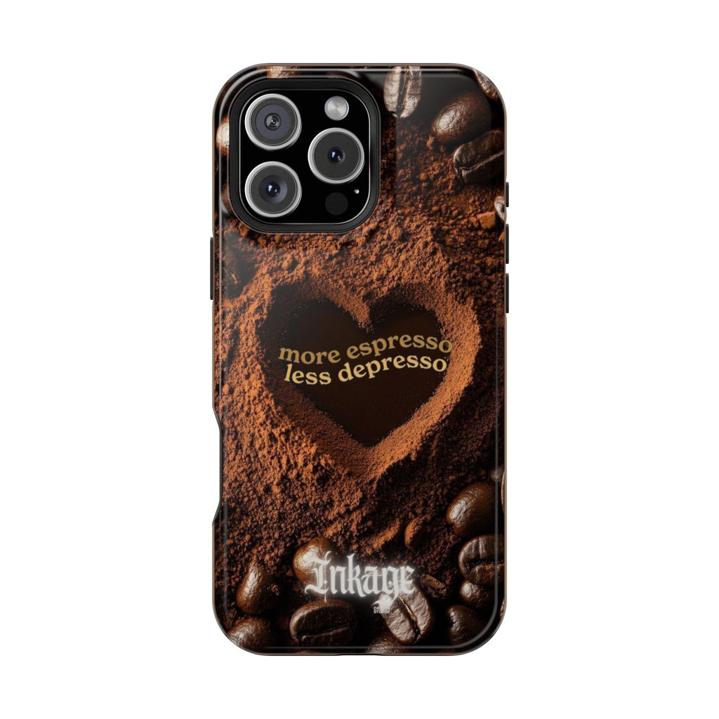 "More Espresso Less Depresso" Magnetic Phone Cases (Quote)