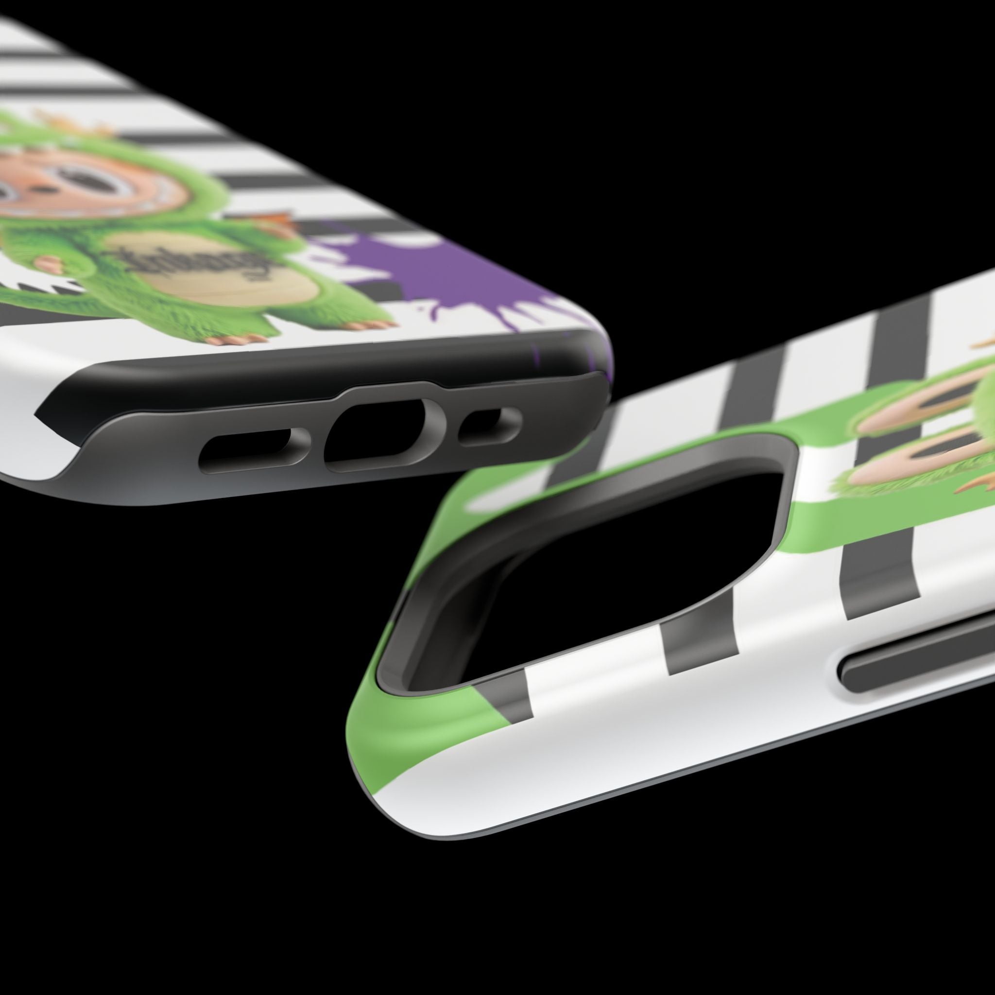 Greenie Labubu Spooky Magnetic Phone Case (Animation)