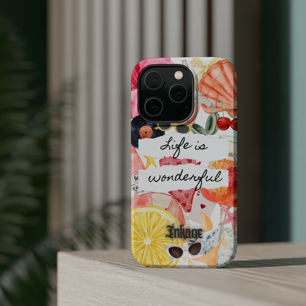 "Life is Wonderful" Quote Magnetic Phone Cases (Quote)