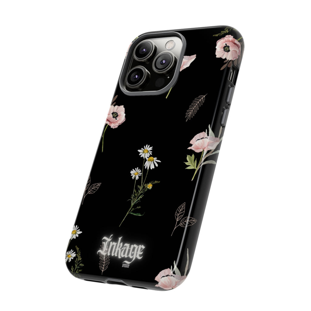 Elegant Black Florals Tough Phone Cases (Minimal)