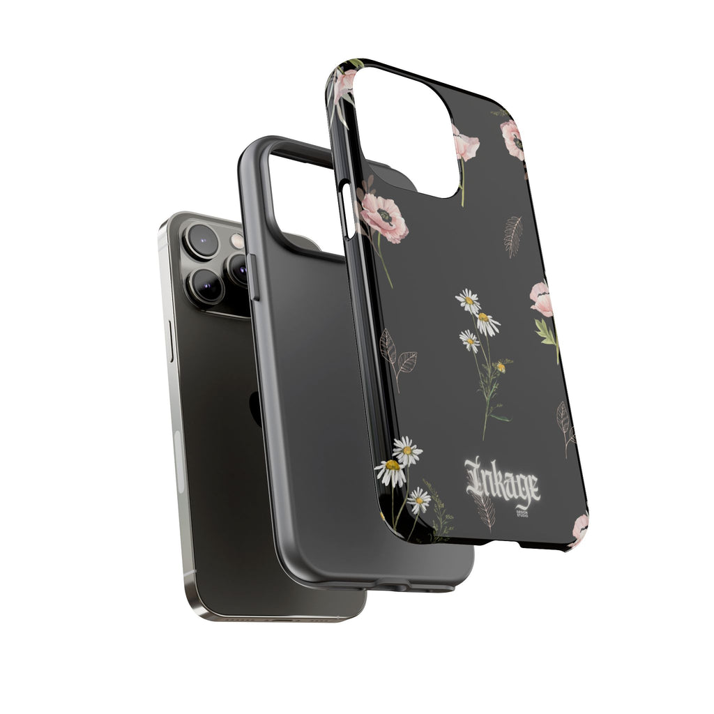 Elegant Black Florals Tough Phone Cases (Minimal)