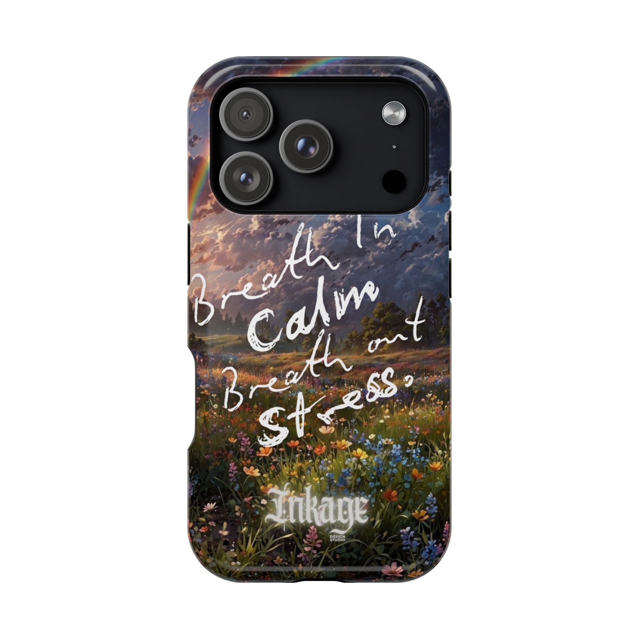 "Breath in Calm Breath out Stress" Quote Magnetic Phone Cases