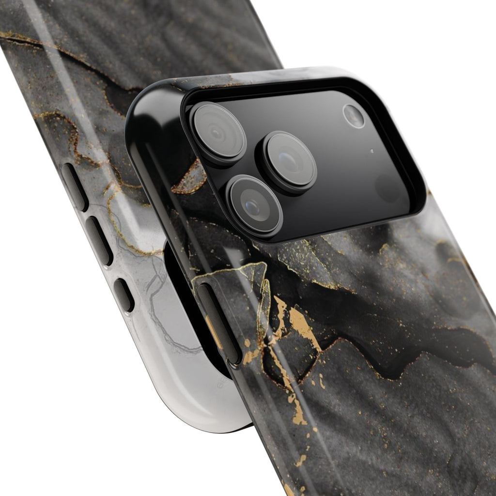 White Noir Marble Gold Foil Magnetic Phone Cases