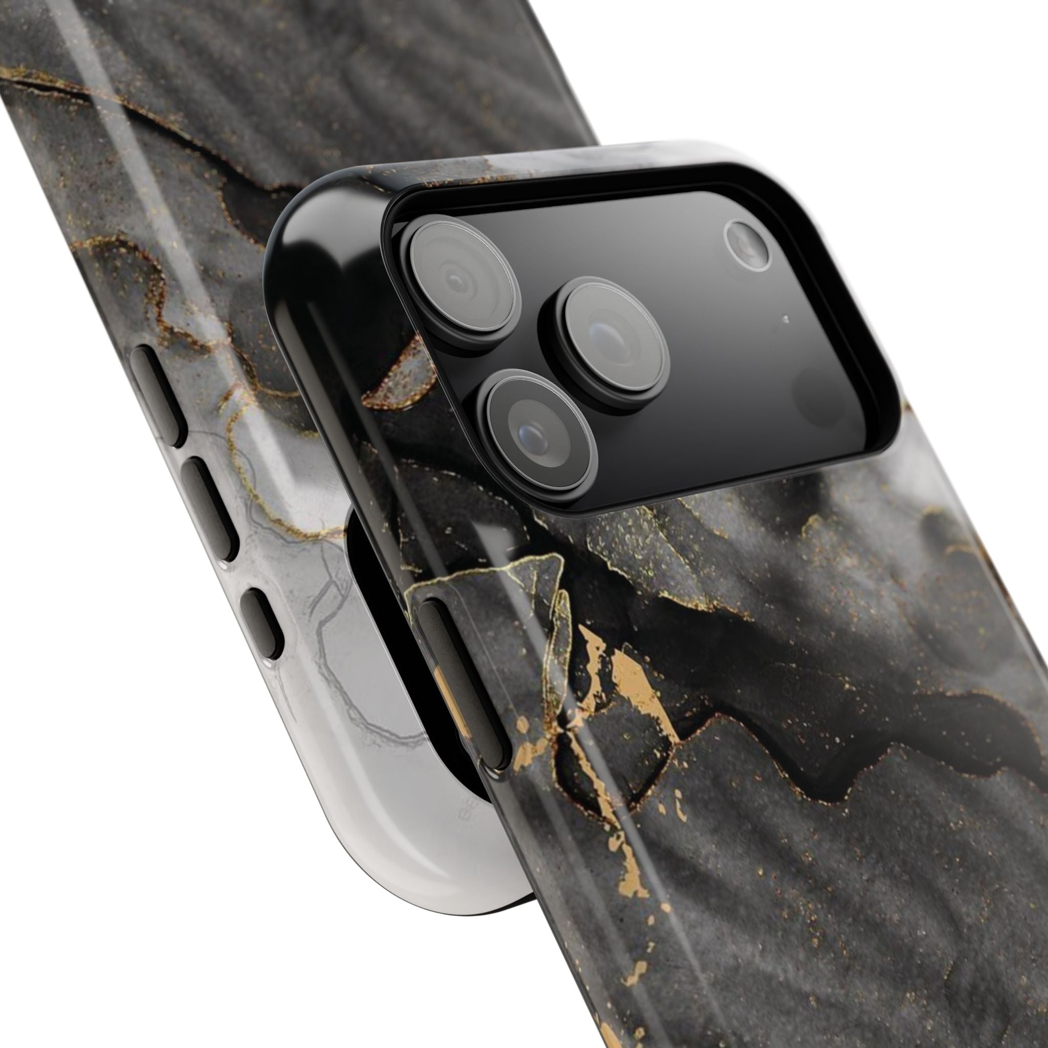 White Noir Marble Gold Foil Magnetic Phone Cases