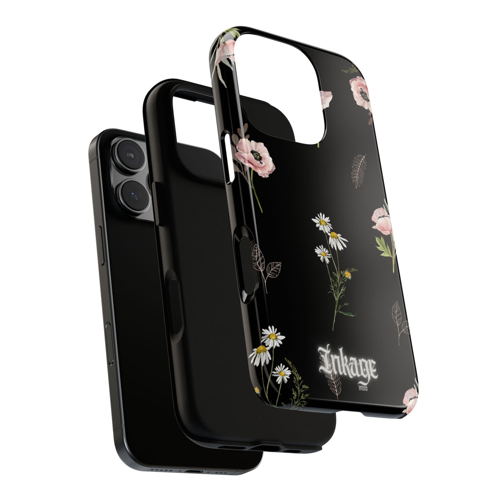 Elegant Black Florals Tough Phone Cases (Minimal)