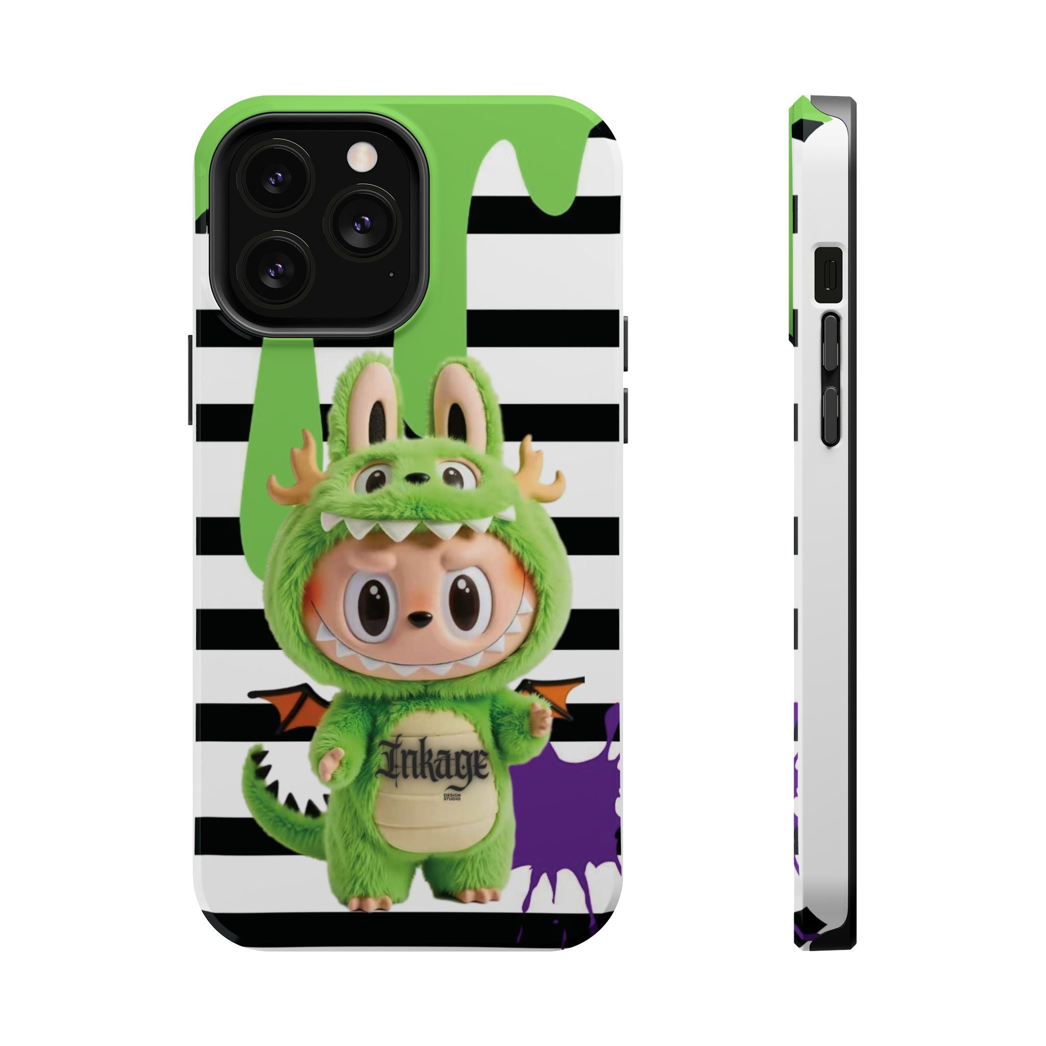 Greenie Labubu Spooky Magnetic Phone Case (Animation)