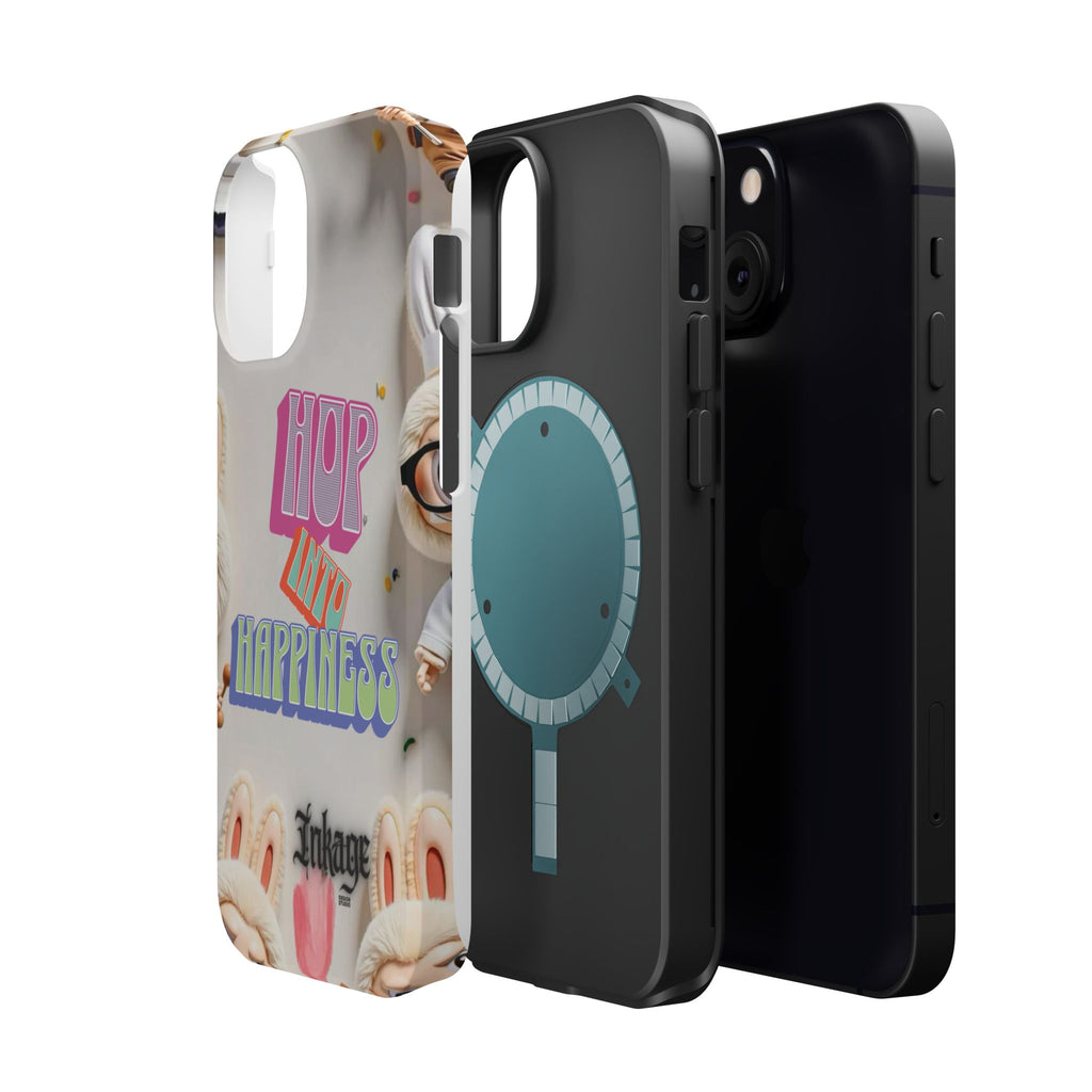 "Hop Into Happiness" Quote Magnetic Phone Case (Animation)