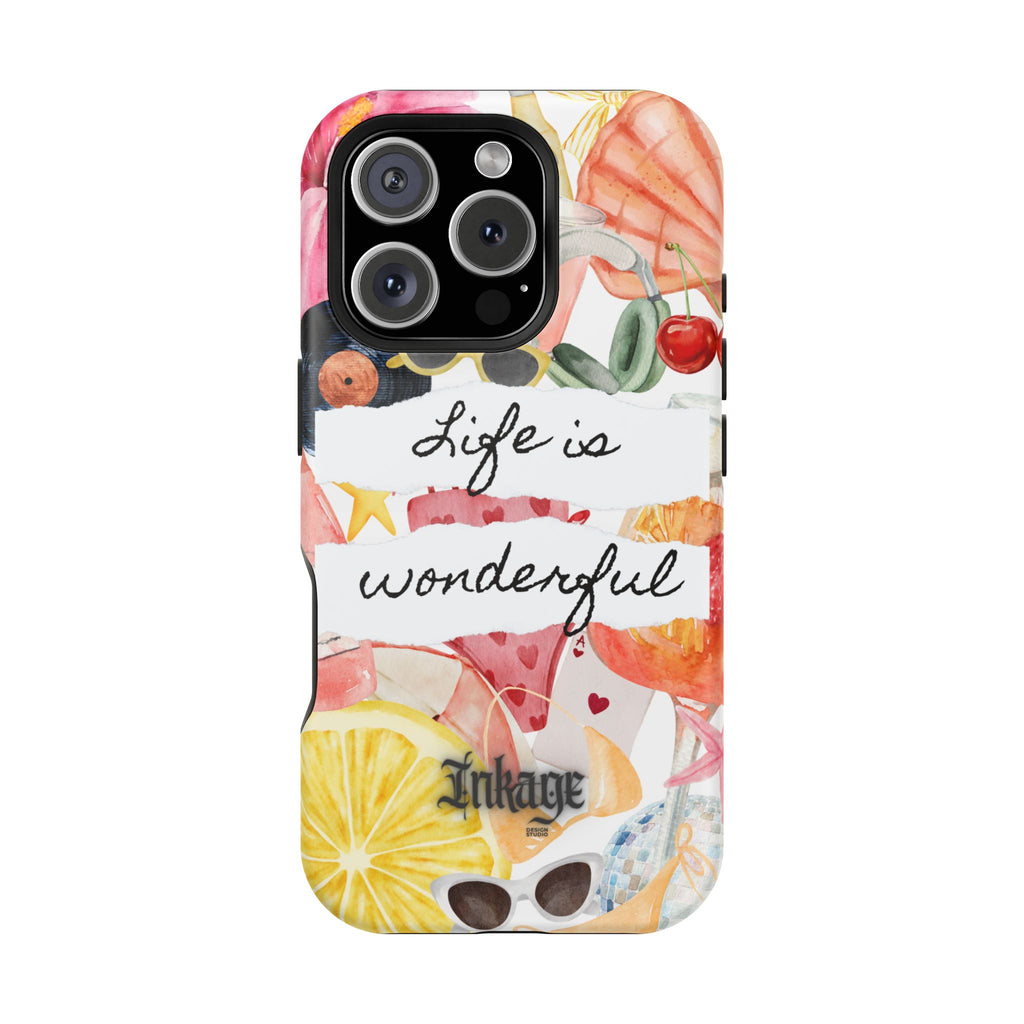 "Life is Wonderful" Quote Magnetic Phone Cases