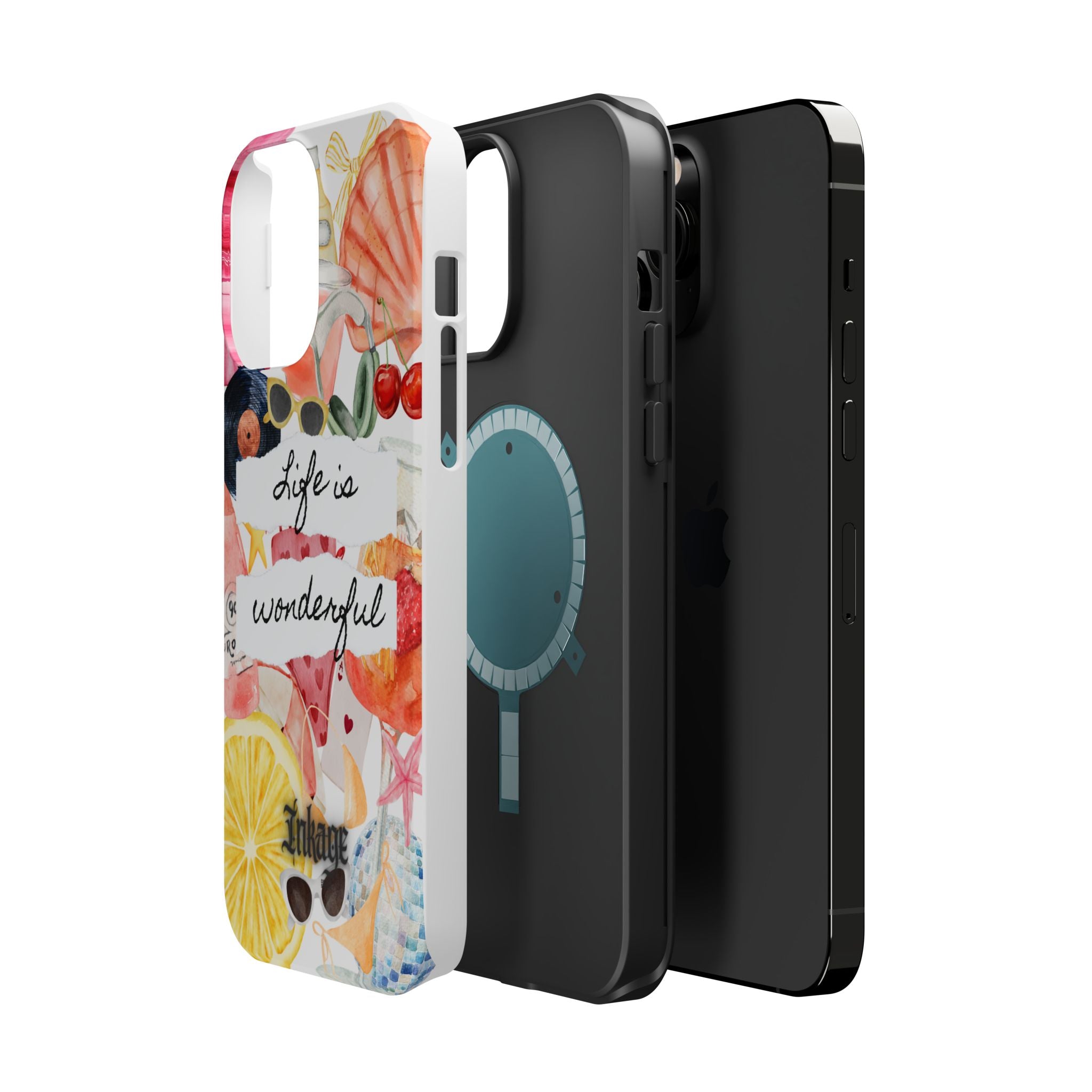 "Life is Wonderful" Quote Magnetic Phone Cases (Quote)