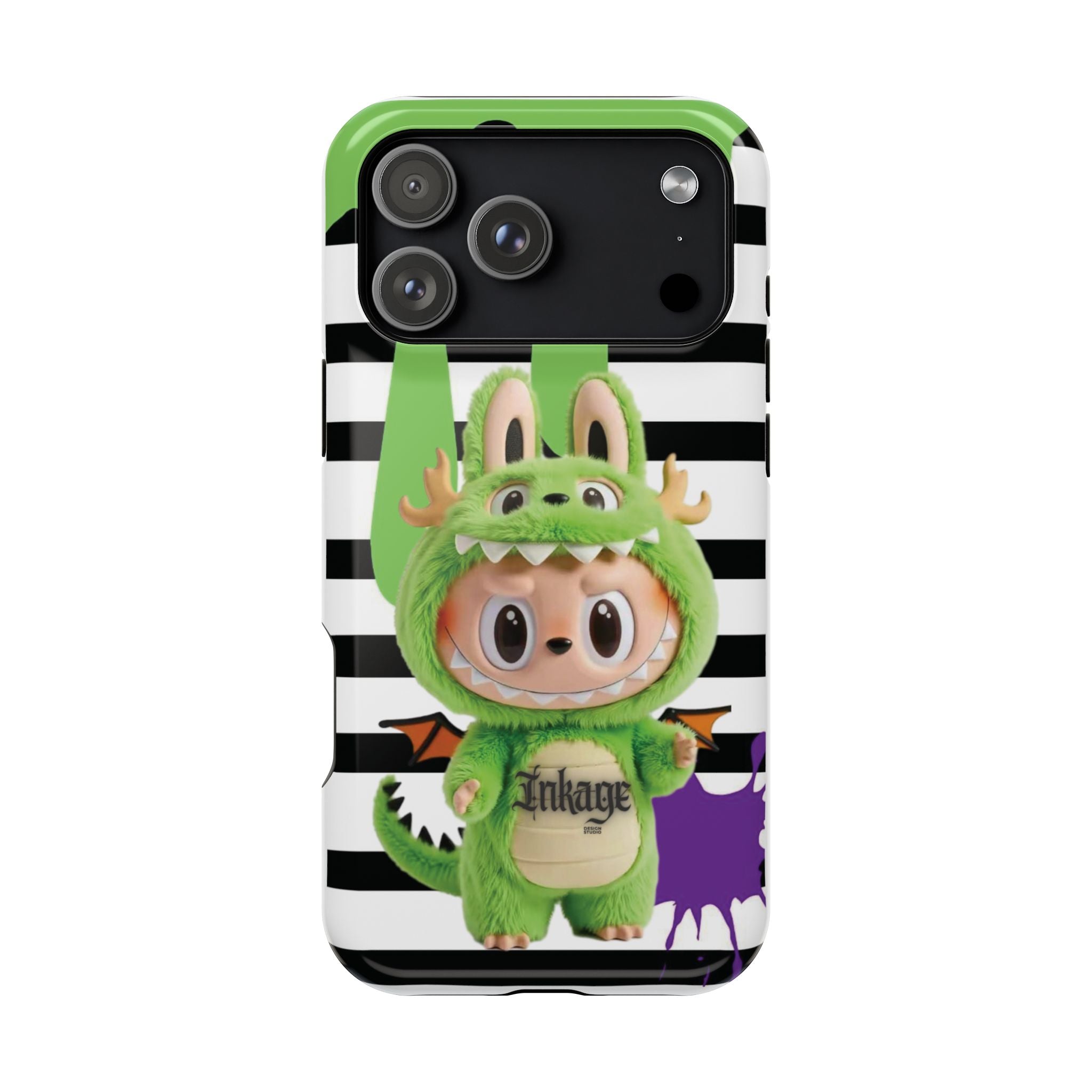 Greenie Labubu Spooky Magnetic Phone Case (Animation)