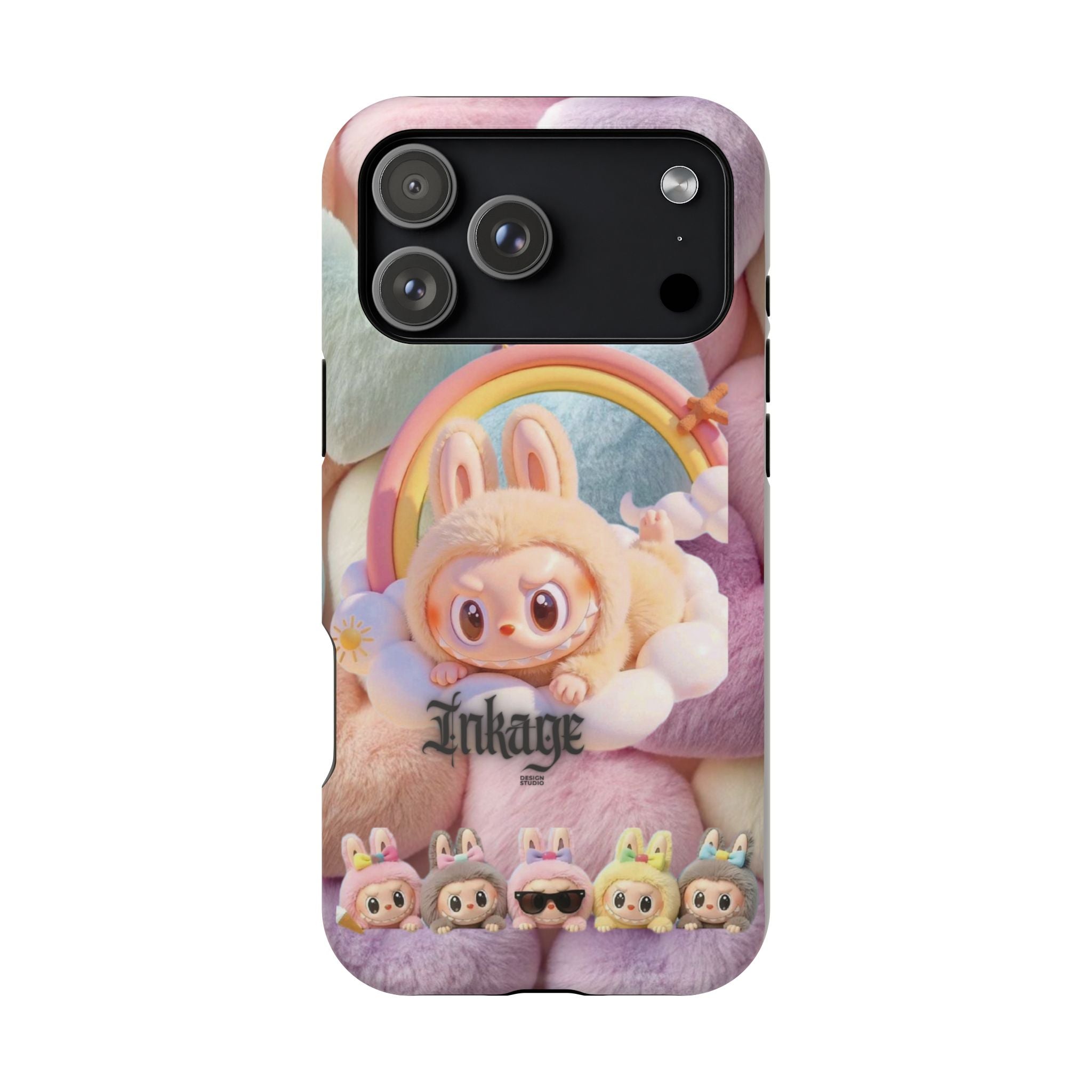 Pastel Rainbow Labubu Magnetic Phone Cases (Animation)