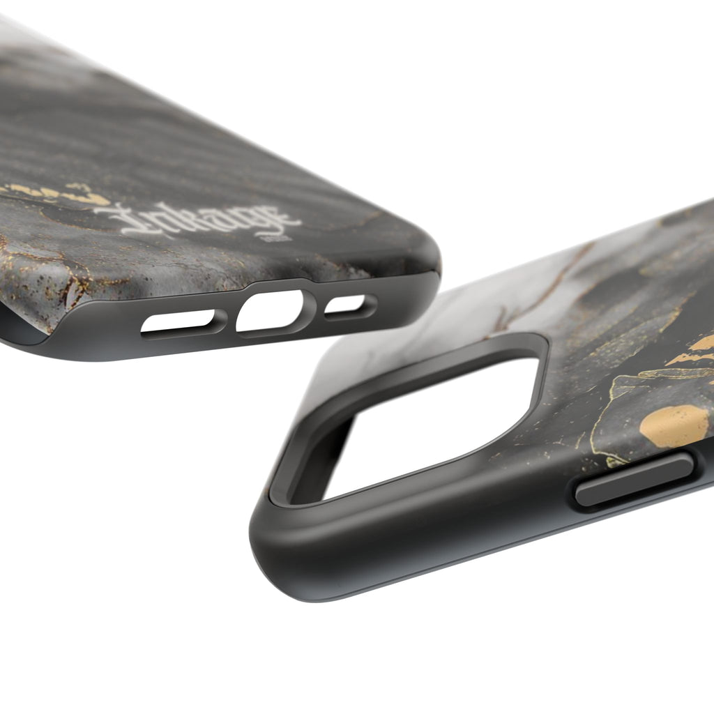 White Noir Marble Gold Foil Magnetic Phone Cases (Minimal)