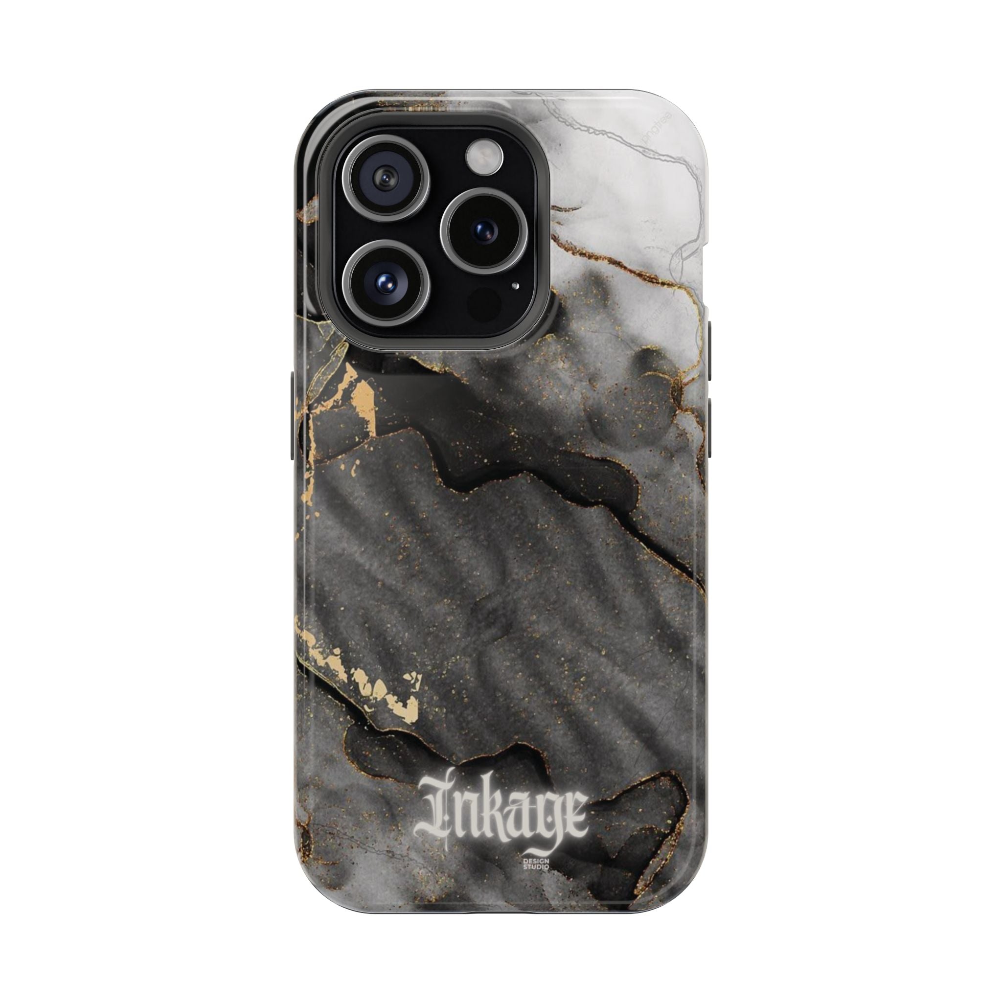White Noir Marble Gold Foil Magnetic Phone Cases