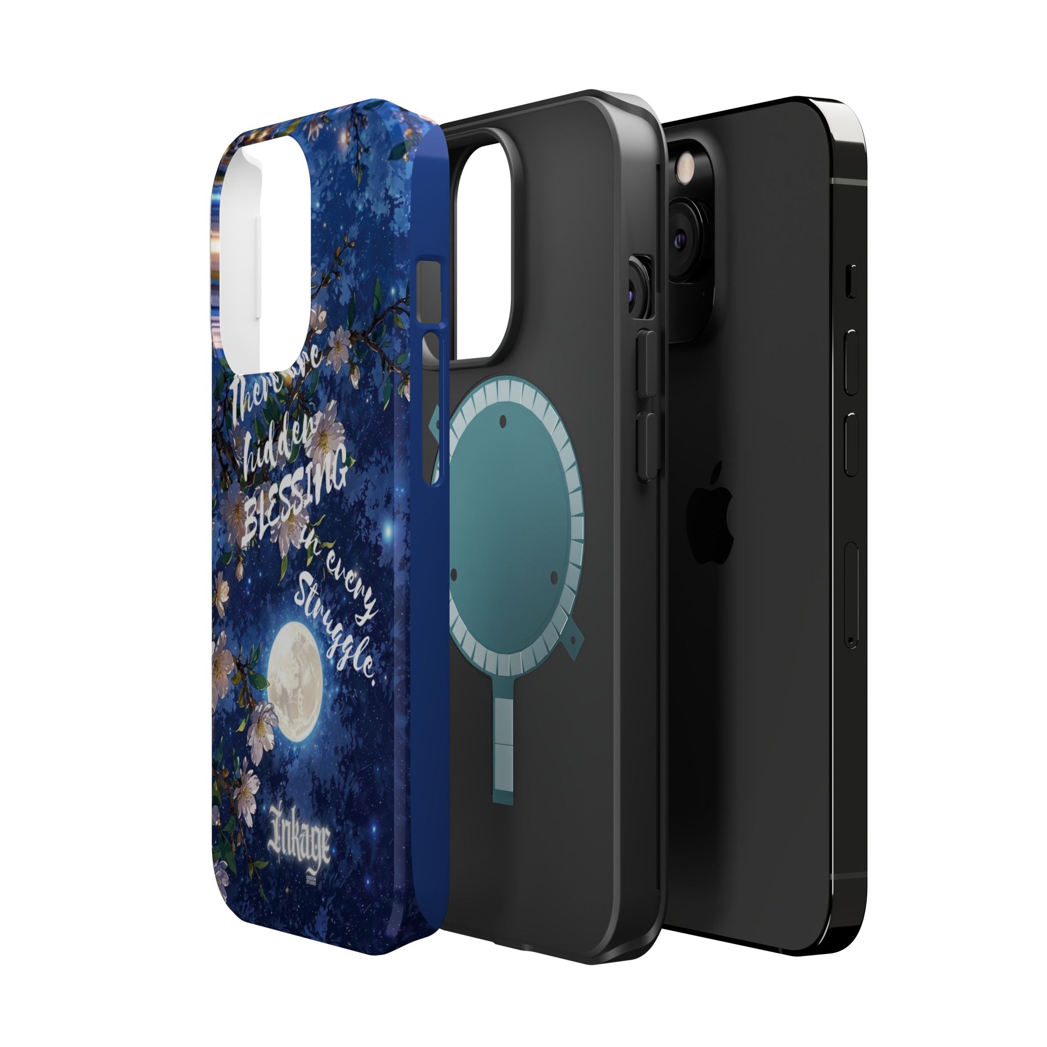 “Moonlit Blessing” Magnetic Phone Cases (Quote)
