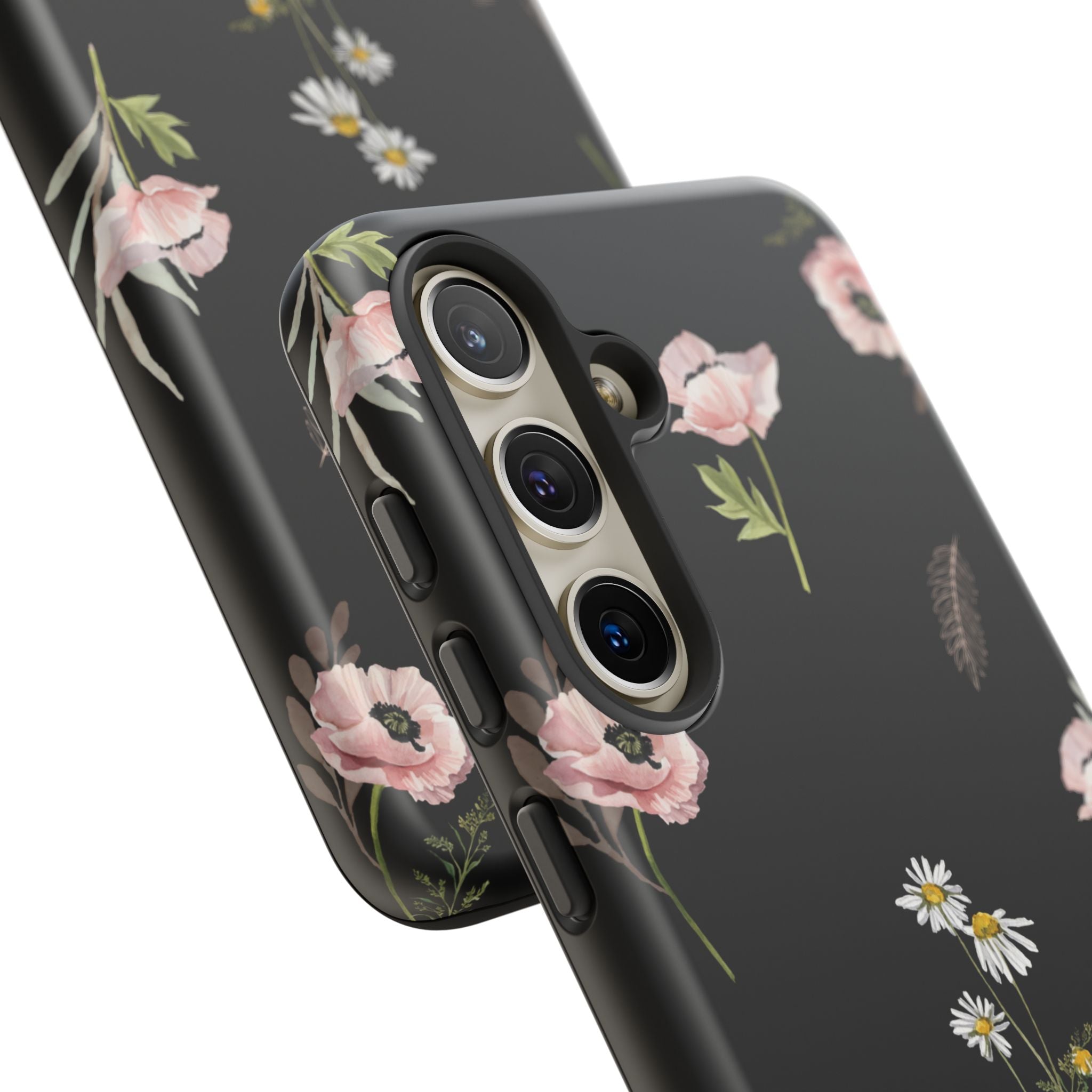 Elegant Black Florals Tough Phone Cases (Minimal)
