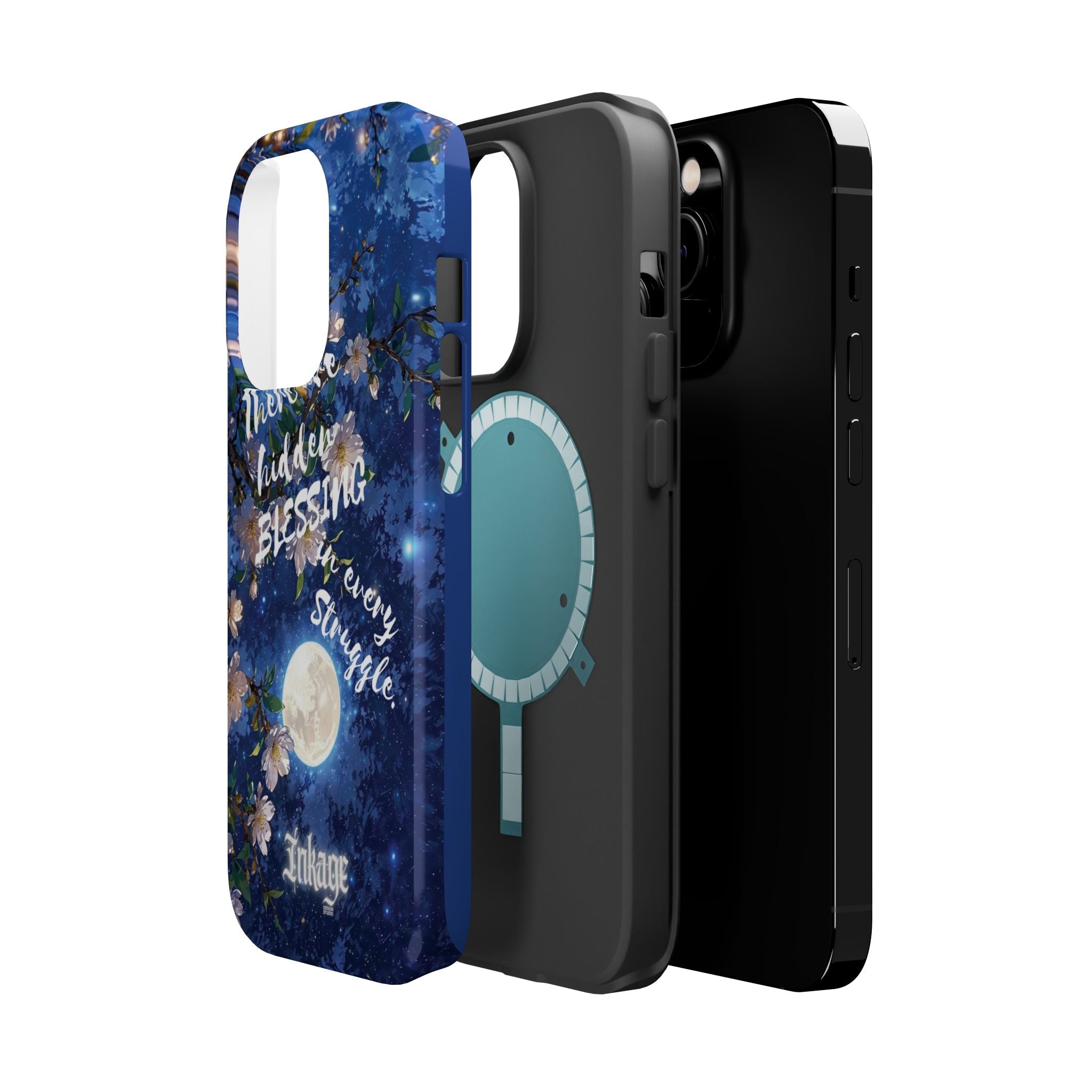 “Moonlit Blessing” Magnetic Phone Cases (Quote)